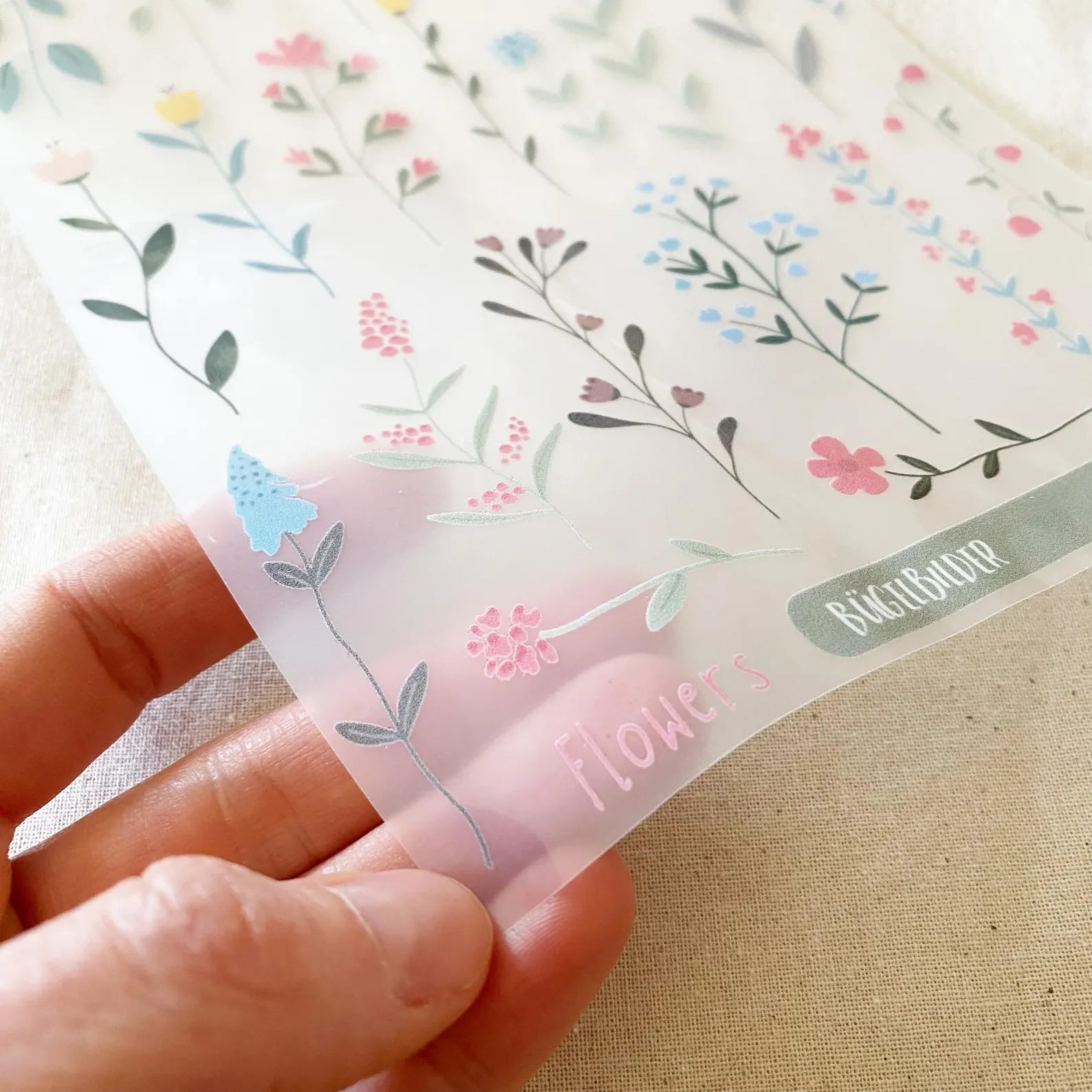 Bügelbild Blumen bunt- Iron on Patch für Kleidung, mehrere Motive