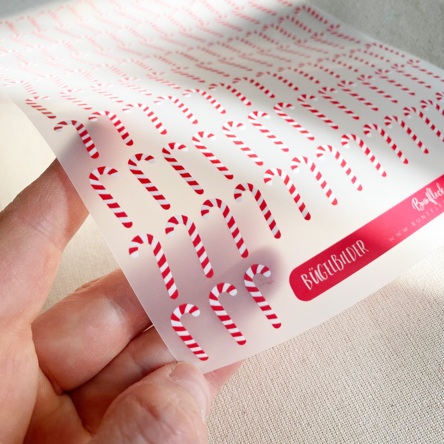 Bügelbilder Zuckerstange - Hot Peel / Iron on/ Applikationen /Muster