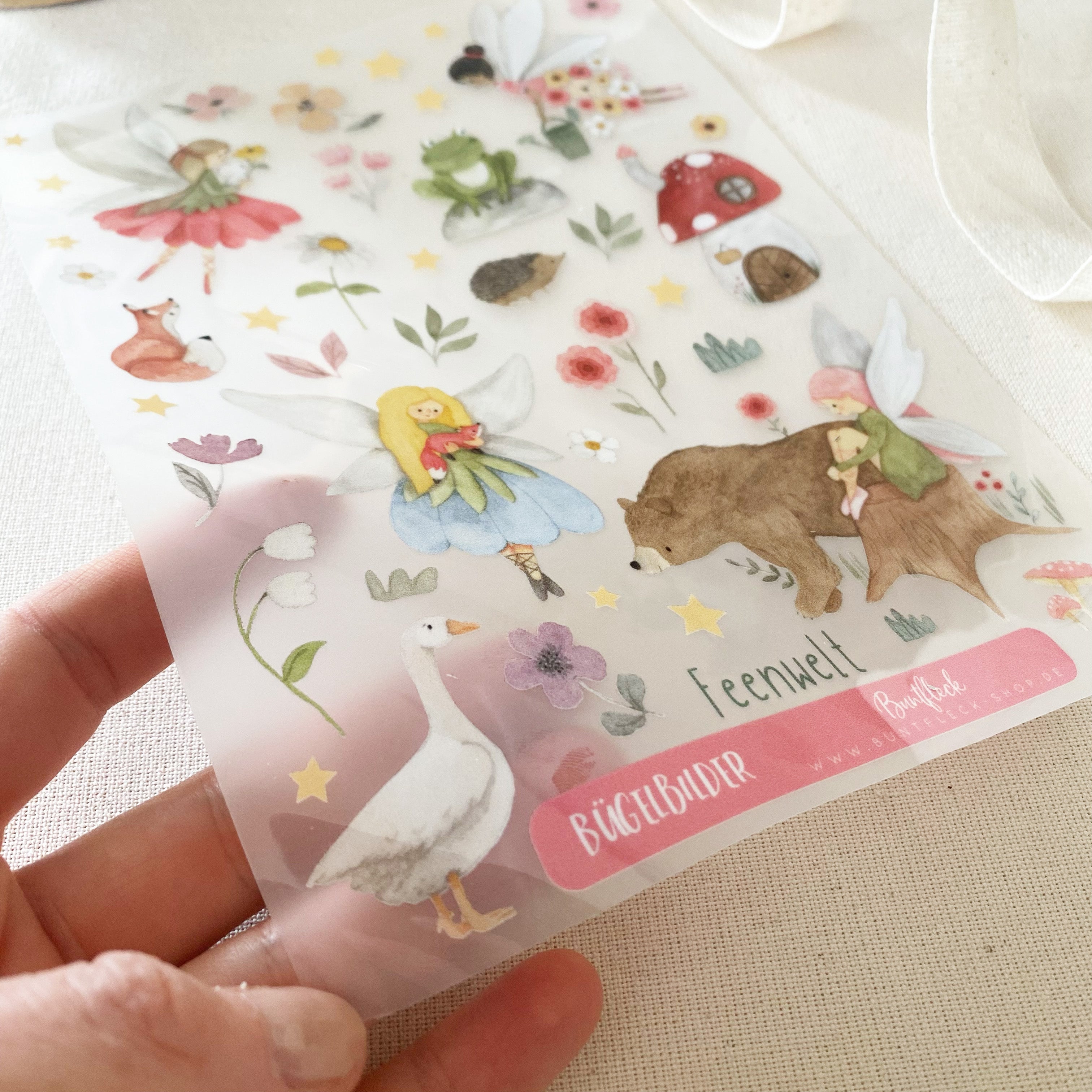 Bügelbilder Feenwelt - Hot Peel / Iron on/ Applikationen