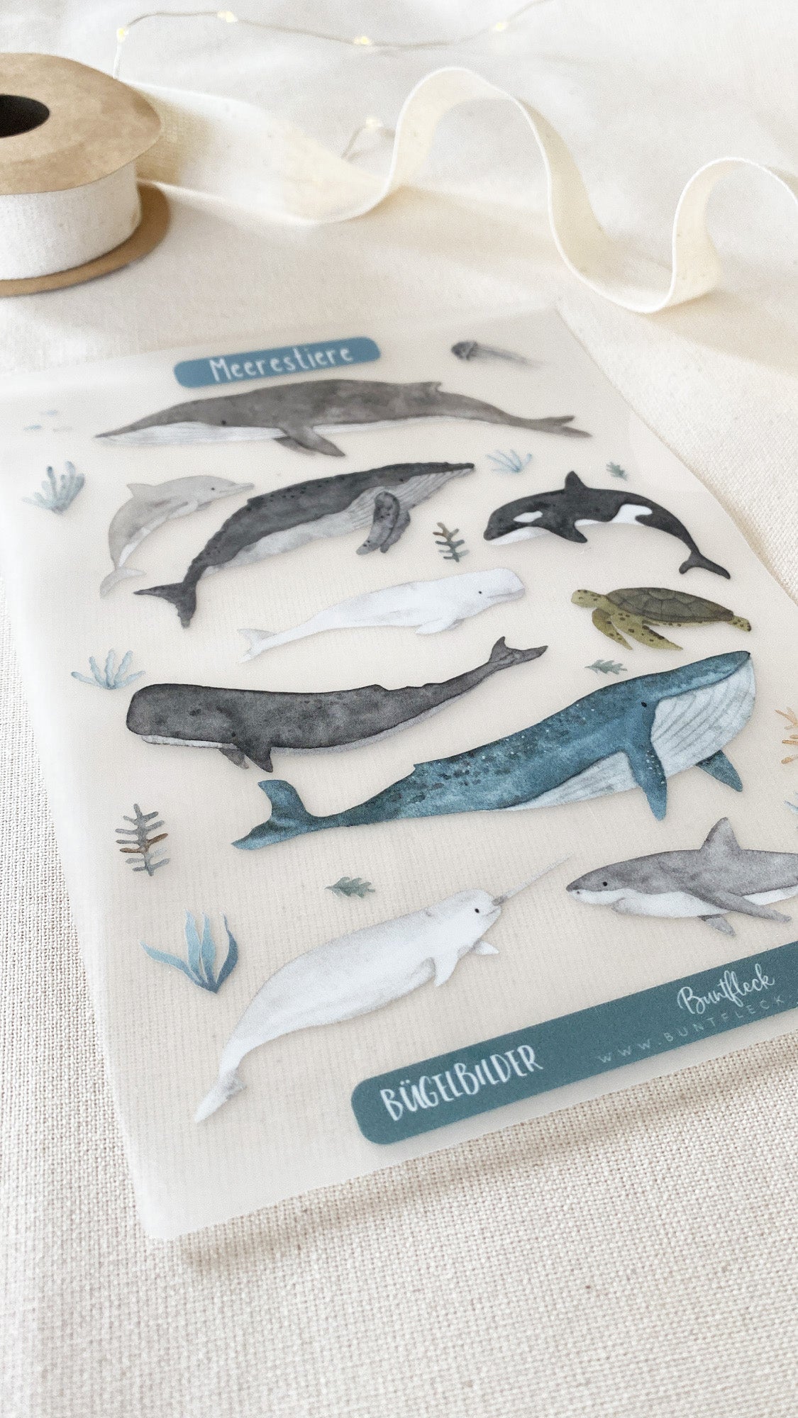 Iron-on transfers of sea creatures - Hot Peel / Iron on / Applications