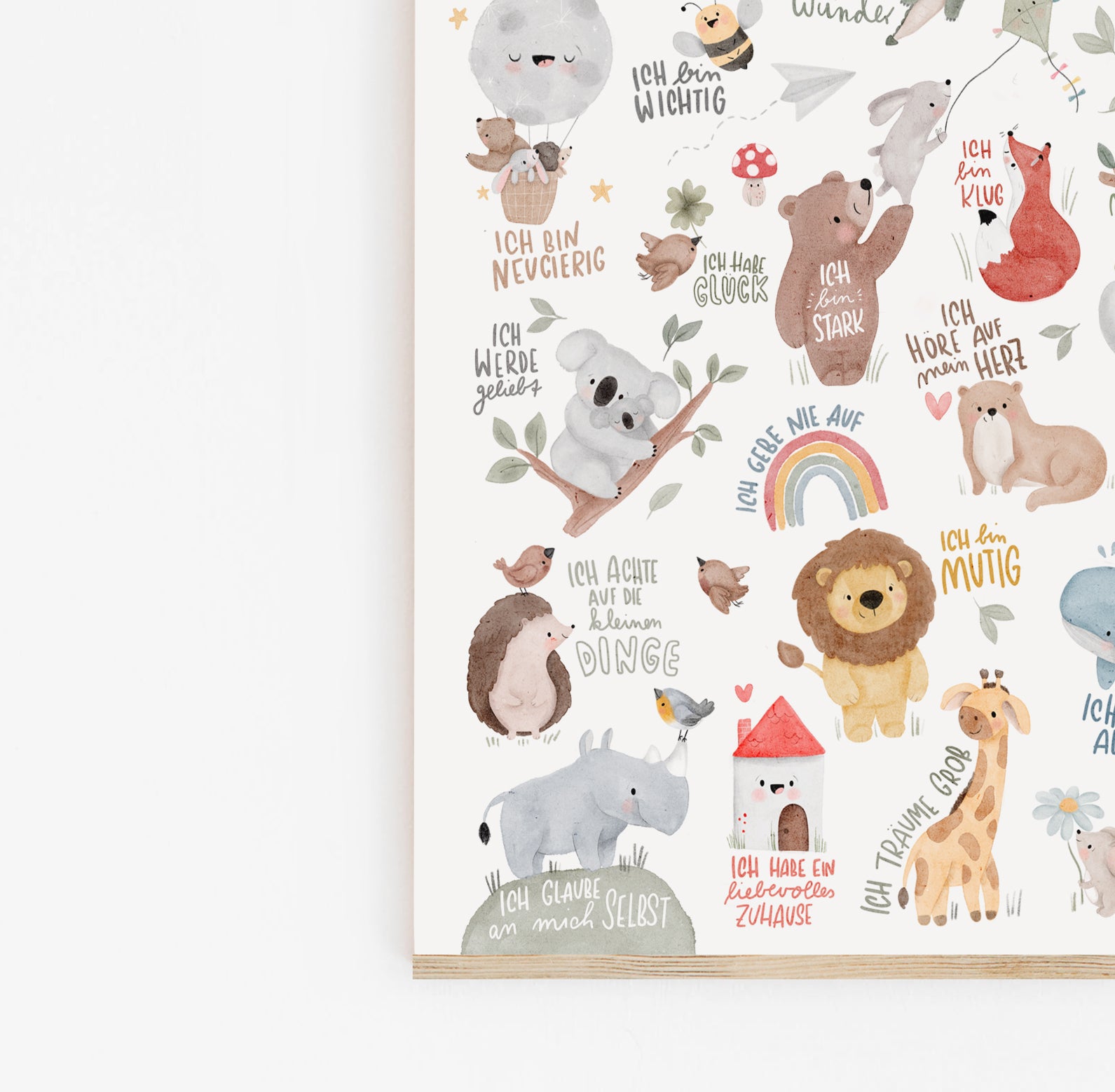 Poster/Kunstdruck/Affirmationen/Motivation/Schulanfang - Glaube an Wunder