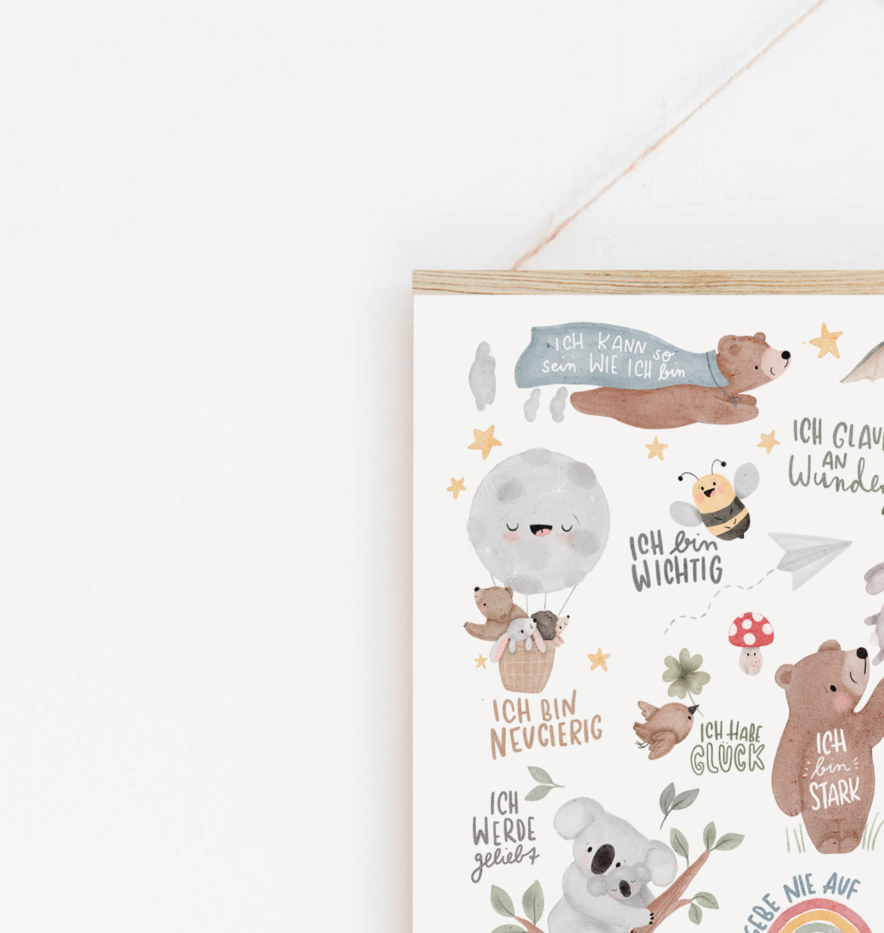 Poster/Kunstdruck/Affirmationen/Motivation/Schulanfang - Glaube an Wunder