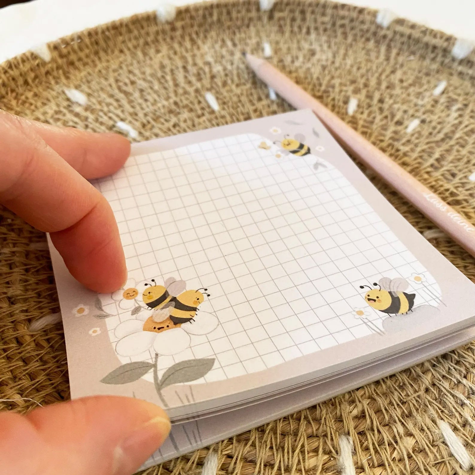 Mini Notizblock / Memopad - Biene