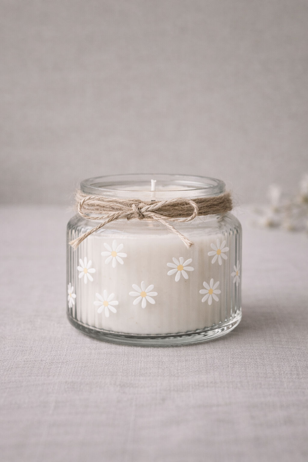 RANDLOSE Sticker / Rub on / für alle glatten Oberflächen / für die Trinkflaschen/Brotdose/ Fahrrad/robust /für innen und außen - Gänseblümchen