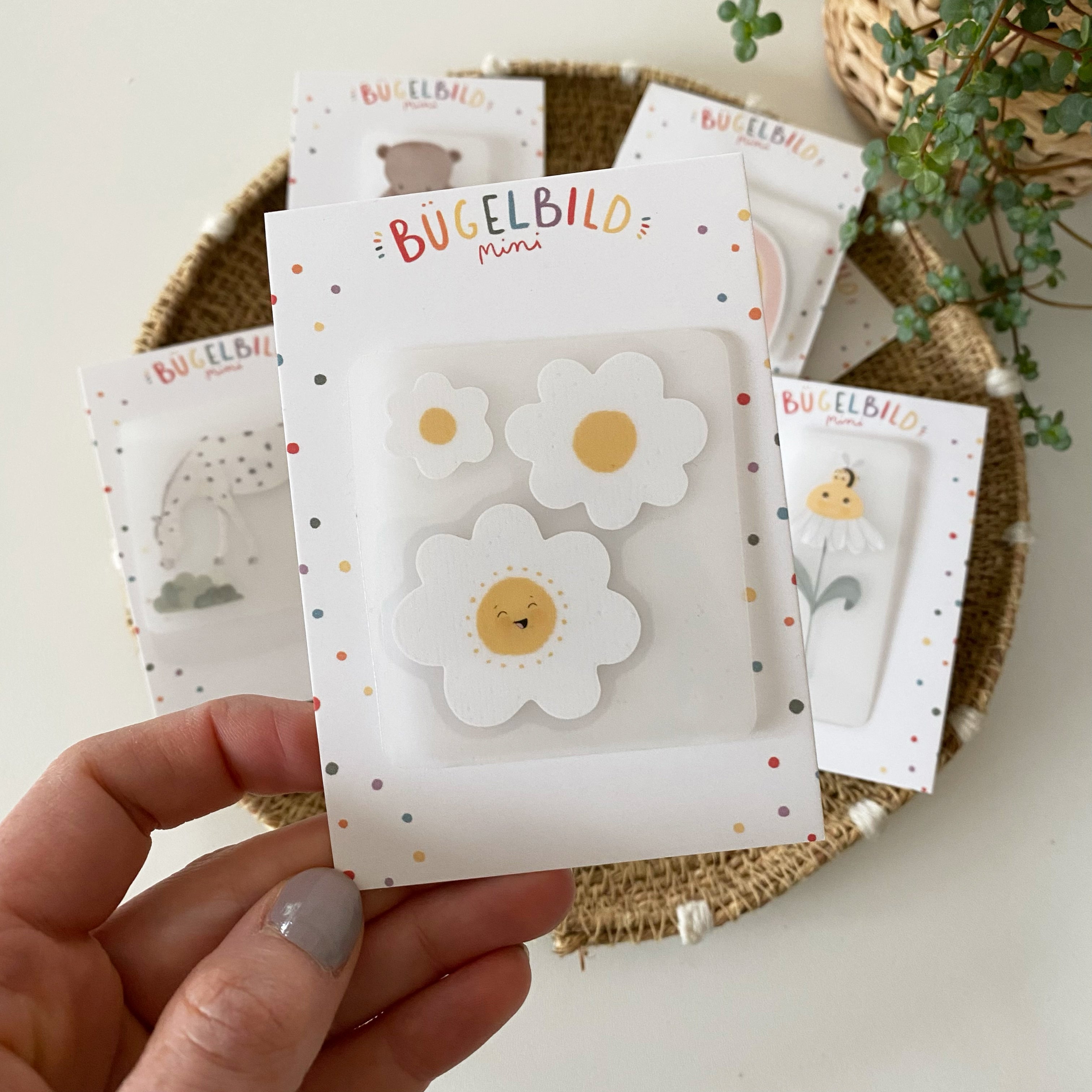 Mini Bügelbilder - 3er Gänseblümchen