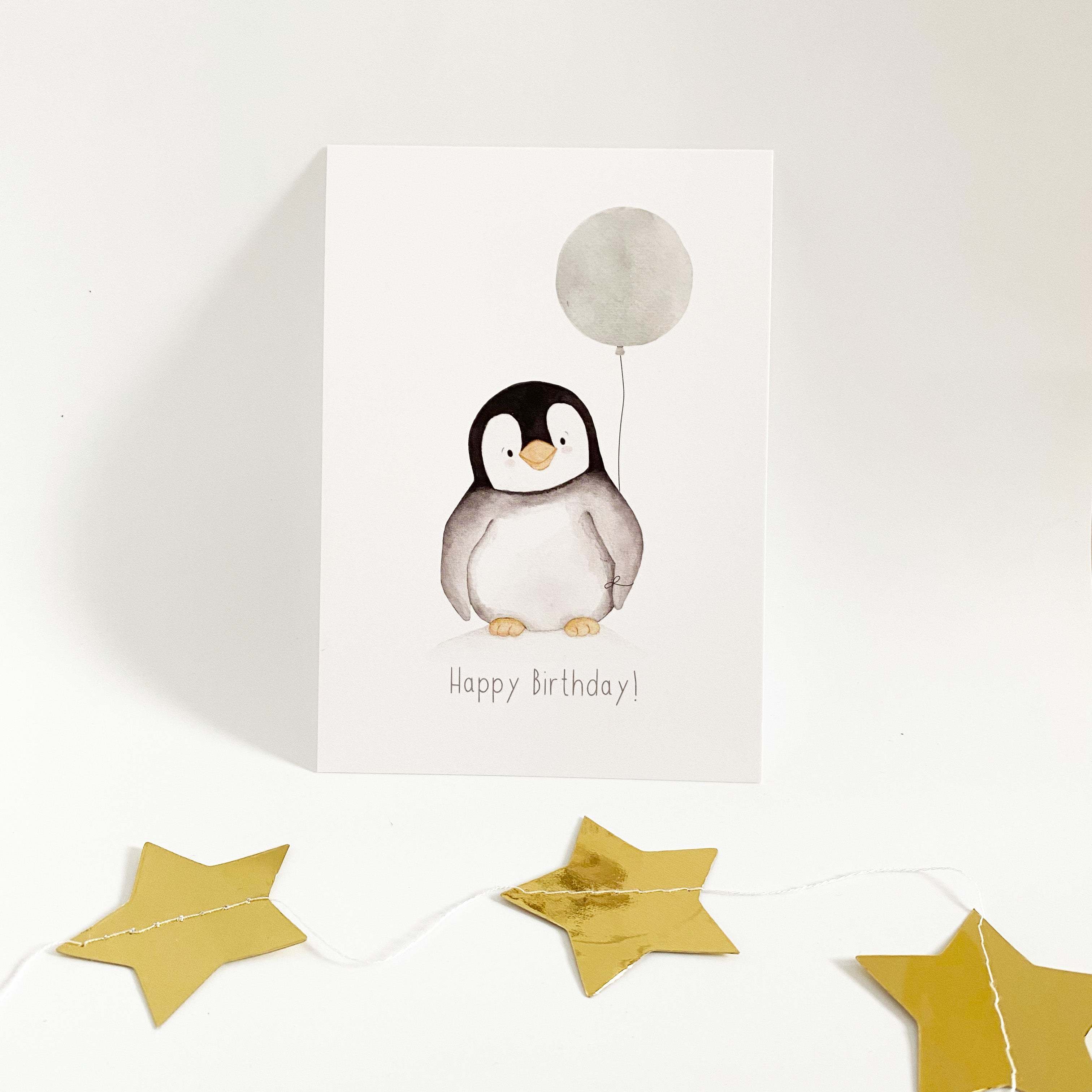 Karte/Postkarte/Grußkarte - süßer Pinguin