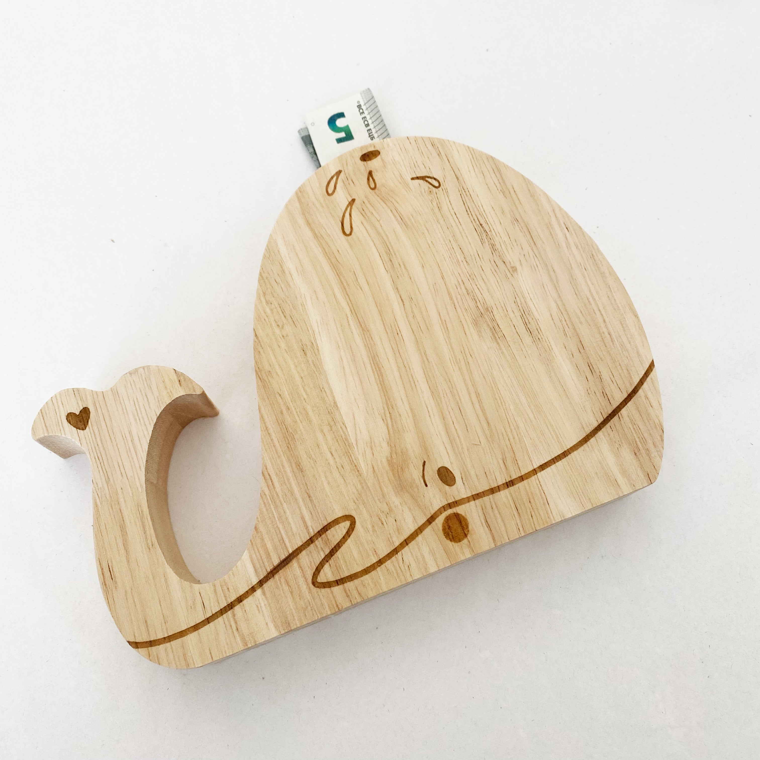 Wooden money box / money gift / personalizable - Little Whale