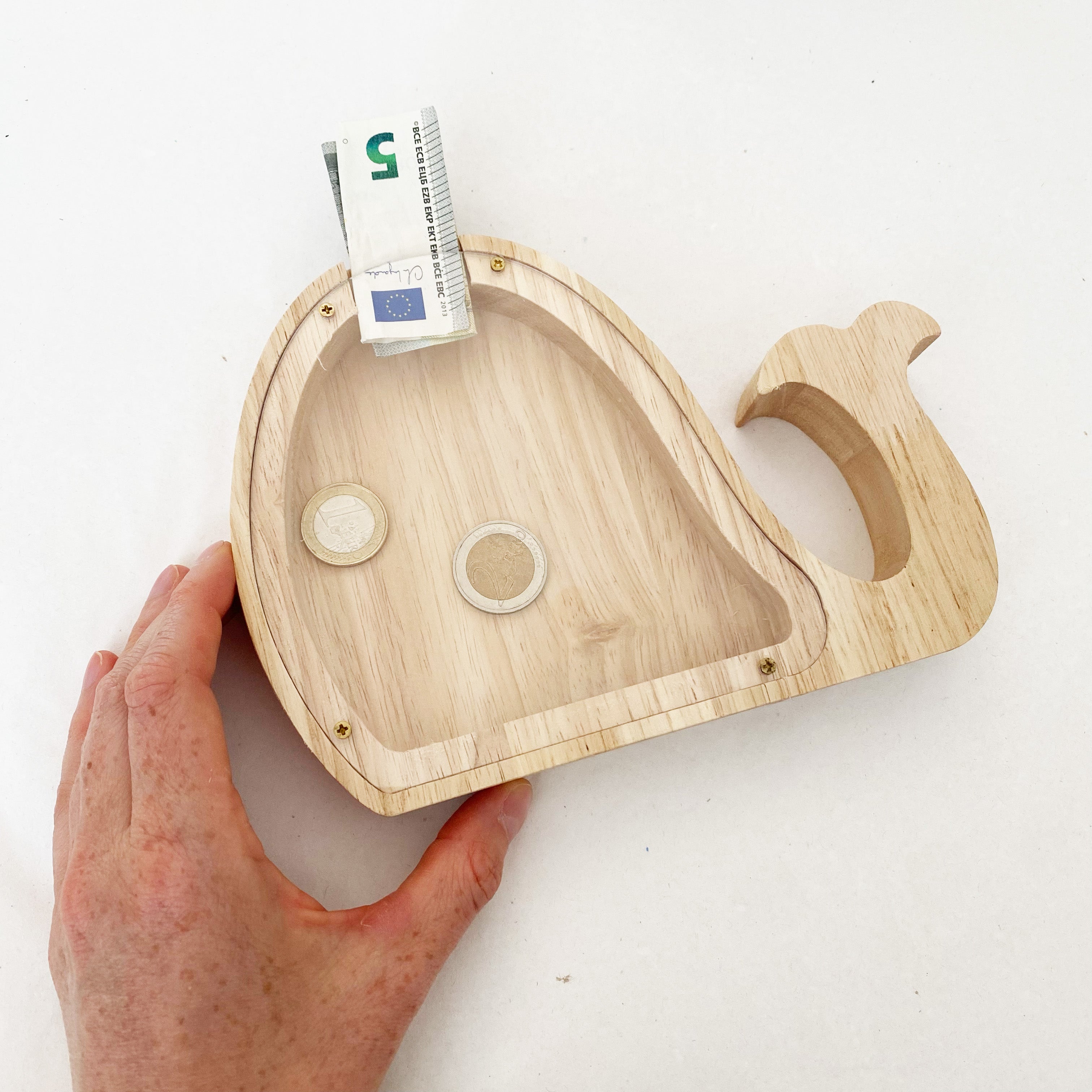 Wooden money box / money gift / personalizable - Little Whale