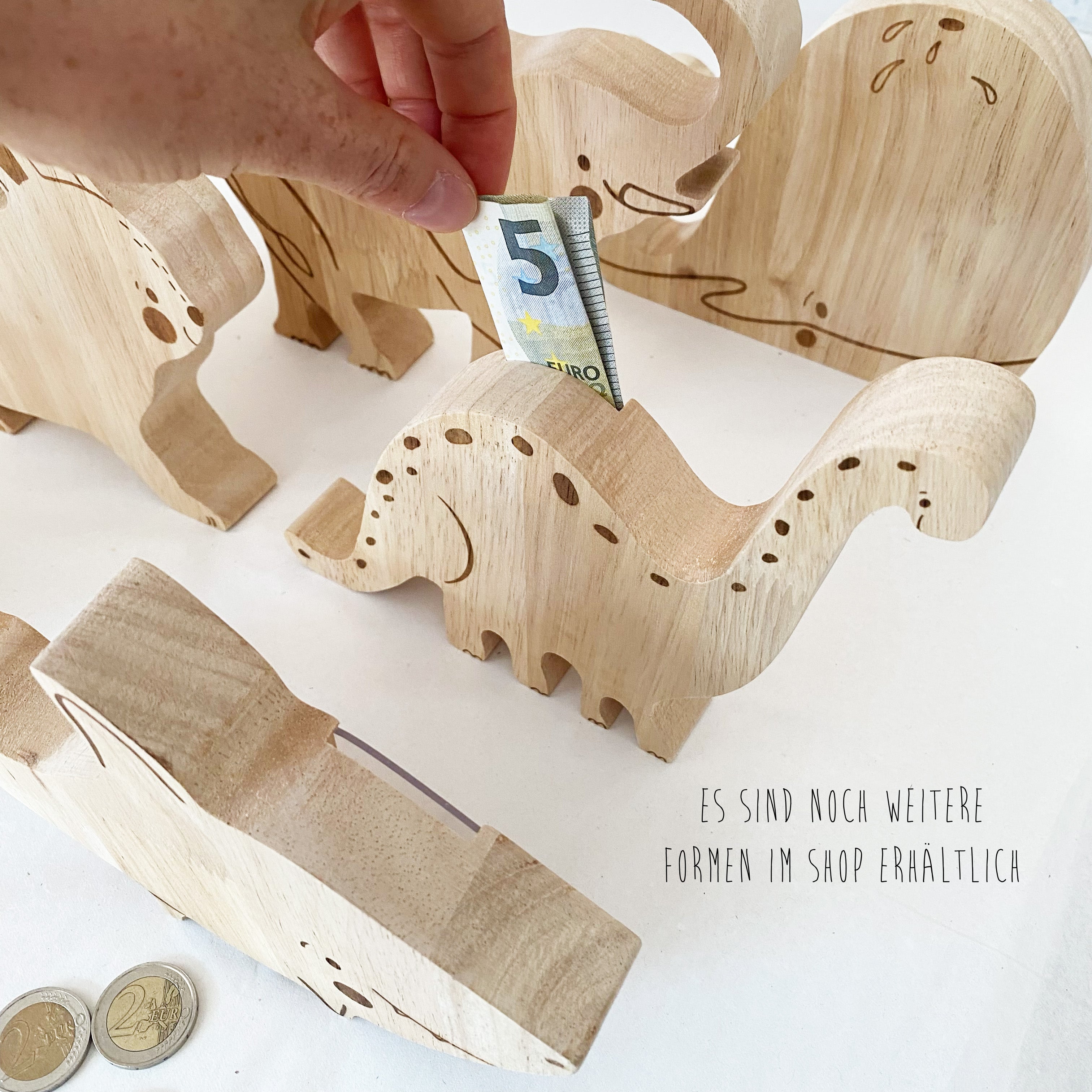 Wooden money box / money gift / personalizable - Little Whale