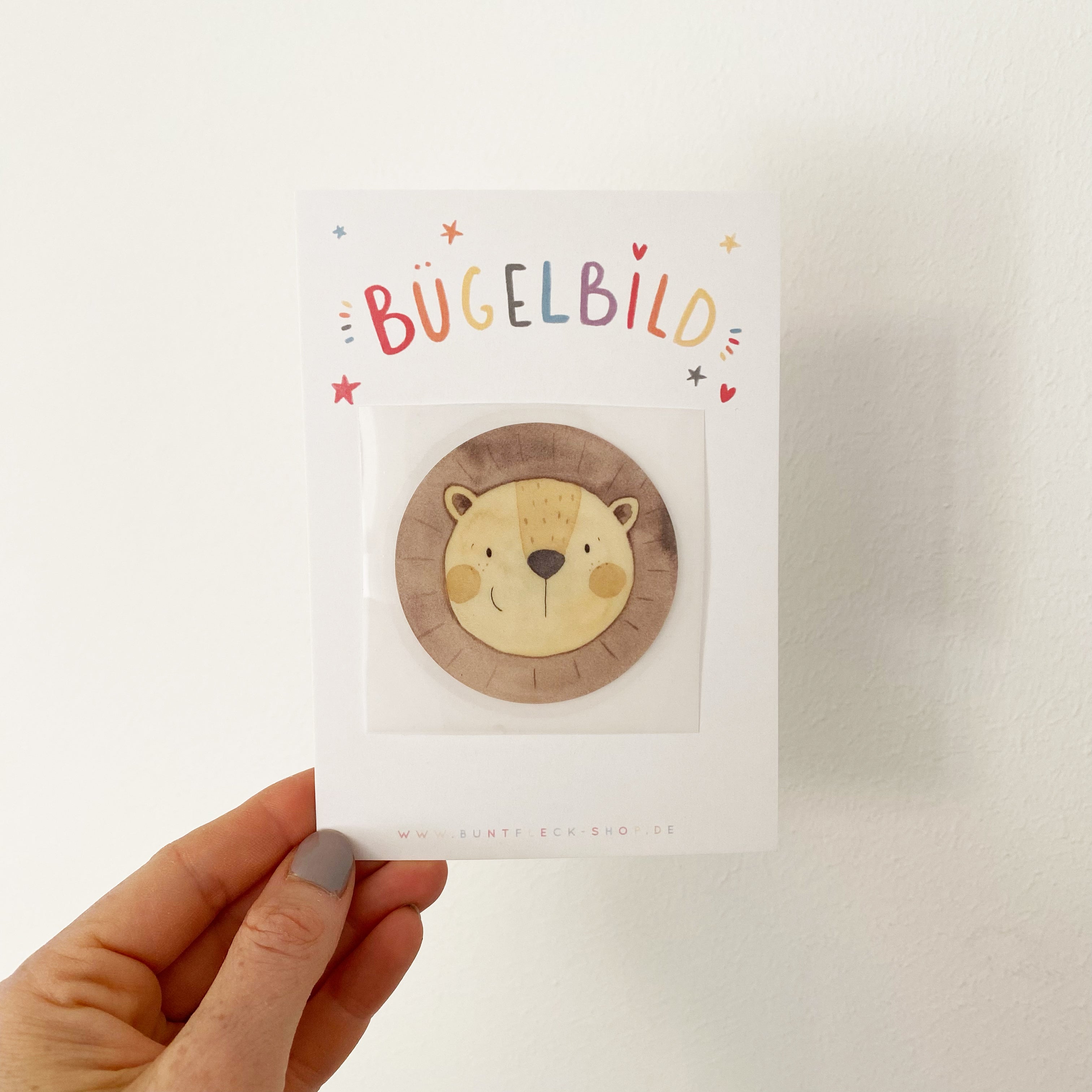 Mini iron-on transfers - lion