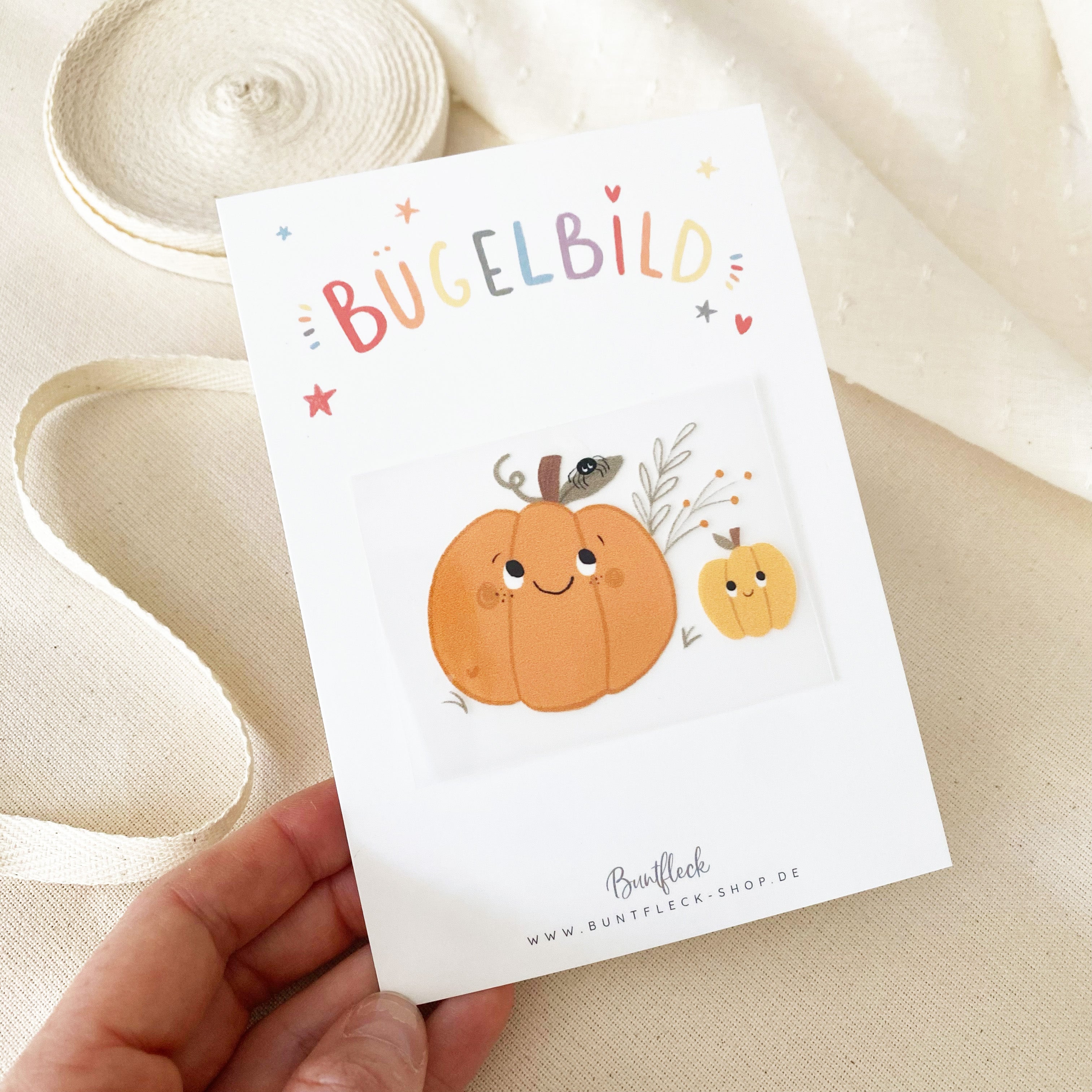 Mini Bügelbilder - süßer Kürbis