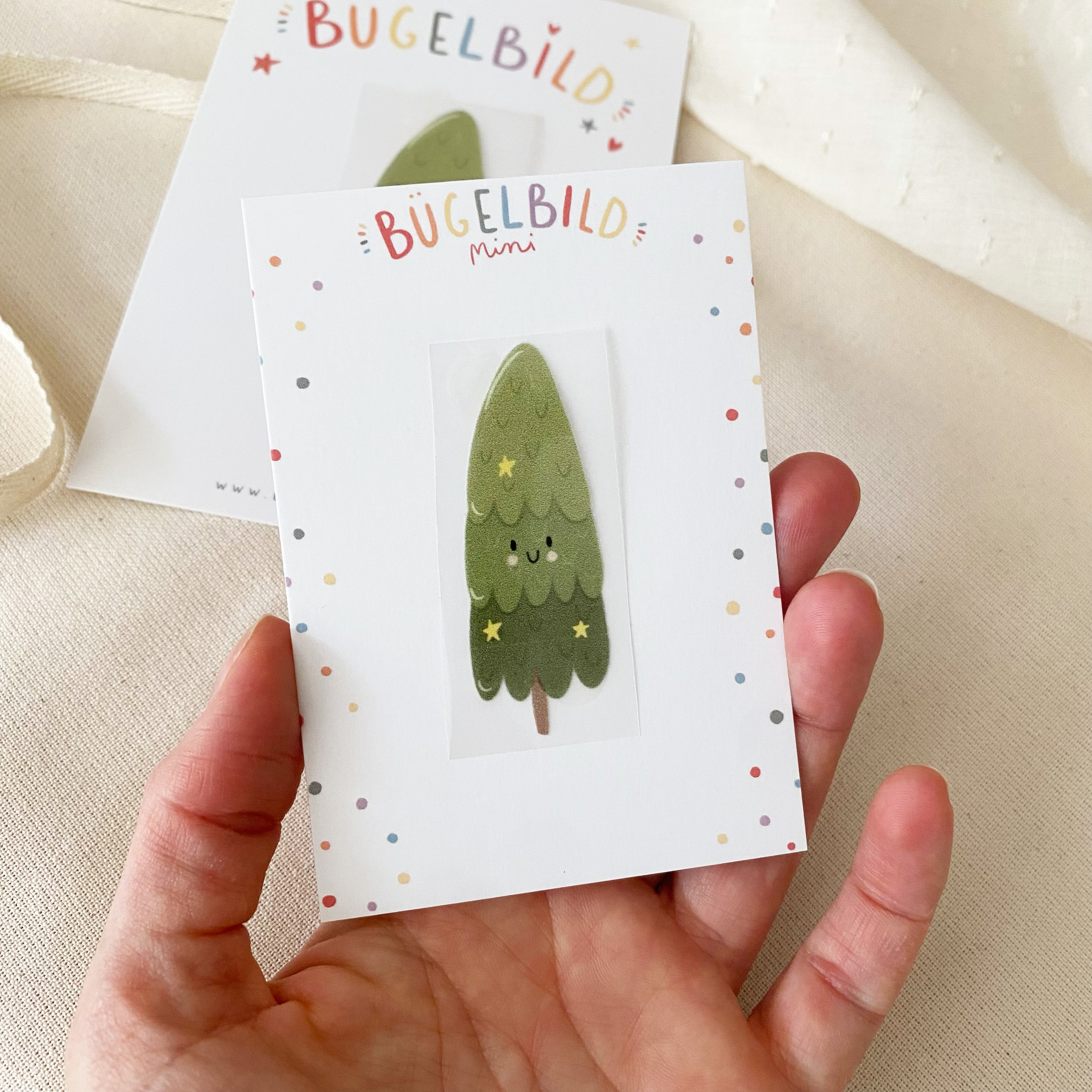 Mini Bügelbilder - Tannenbaum mit Sternen