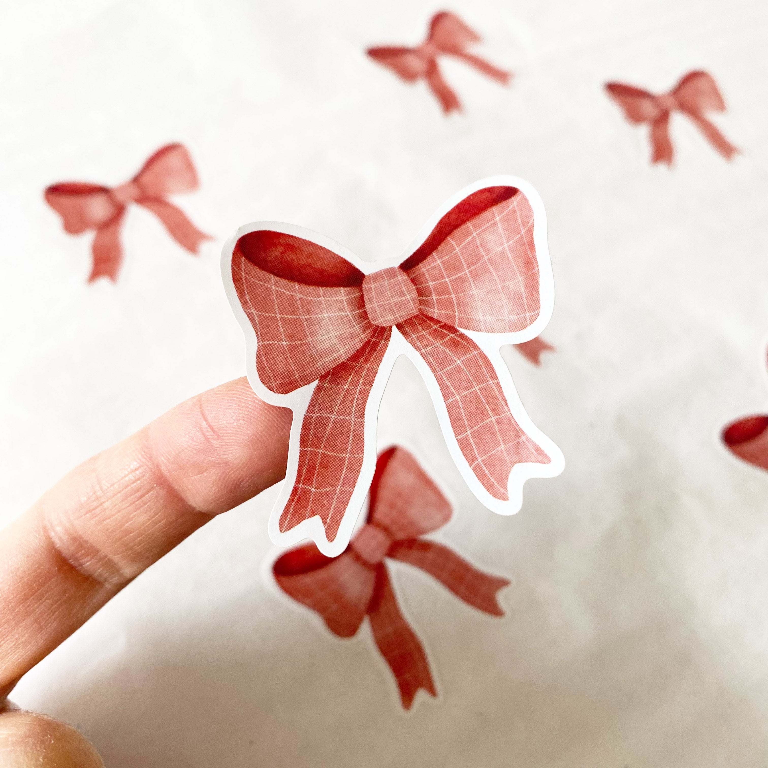 Labels/stickers - red ribbon