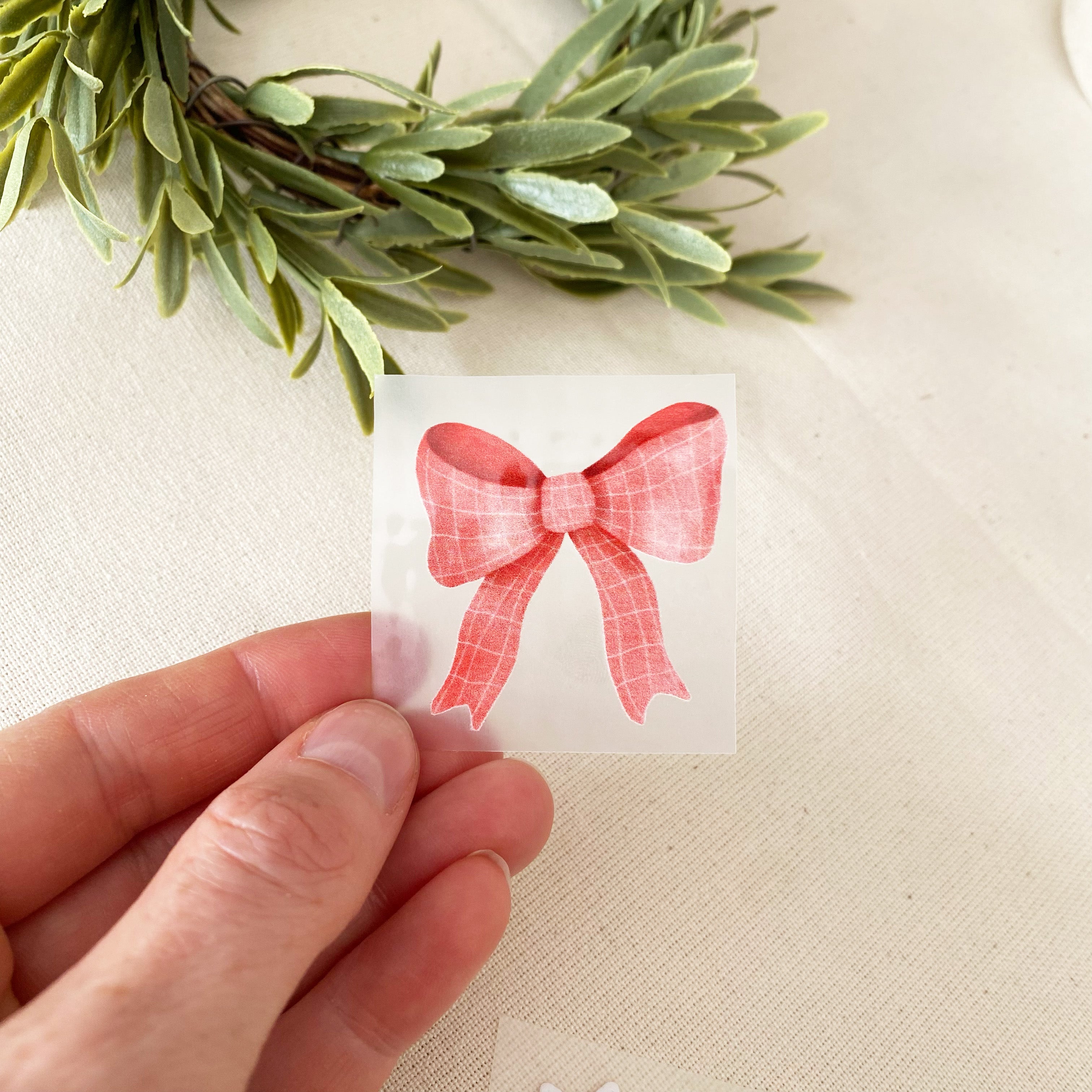 Mini Bügelbilder - rote Schleife