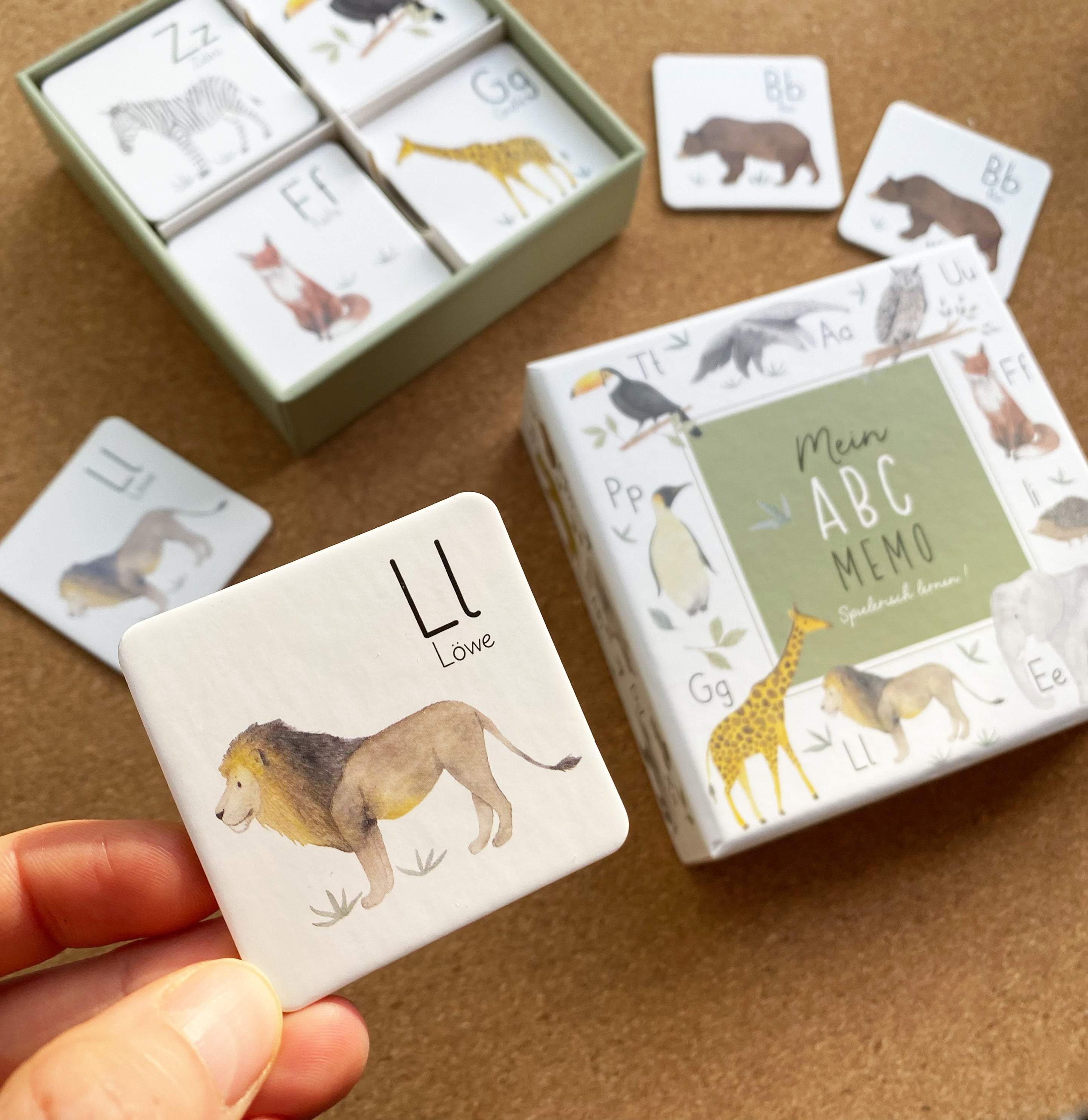 ABC Memo Game / Flashcards / ABC Learning Game / Basic Writing/Print Writing - Animal Alphabet