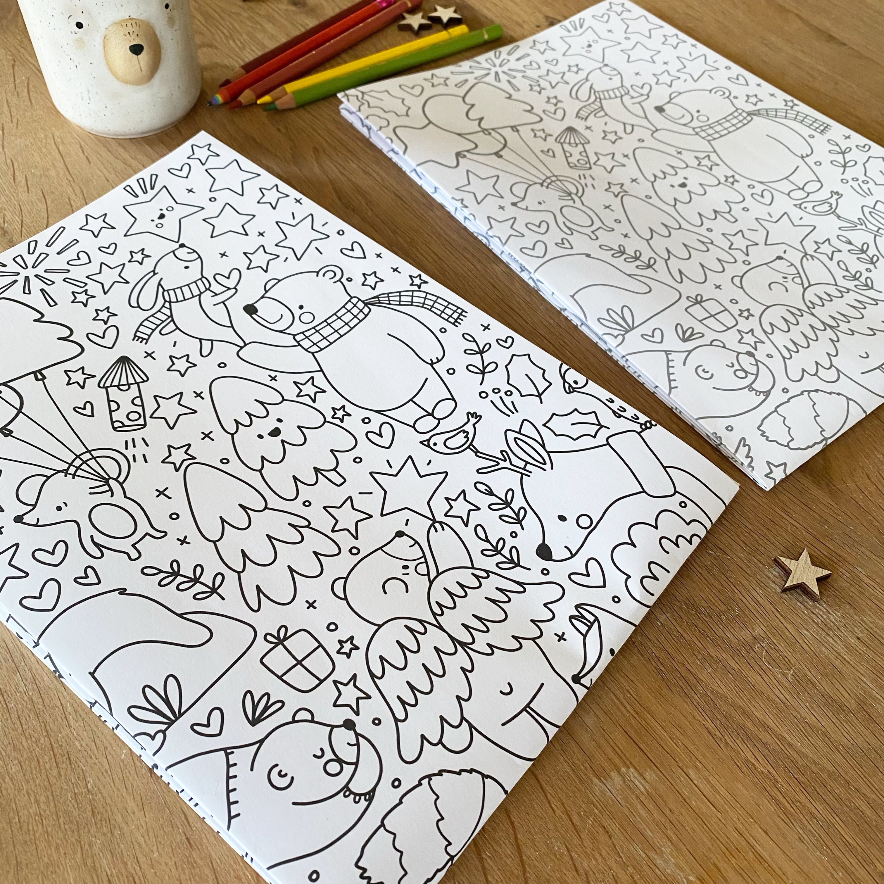 Coloring poster in DIN A1 with Christmas motifs - Christmas Doodle
