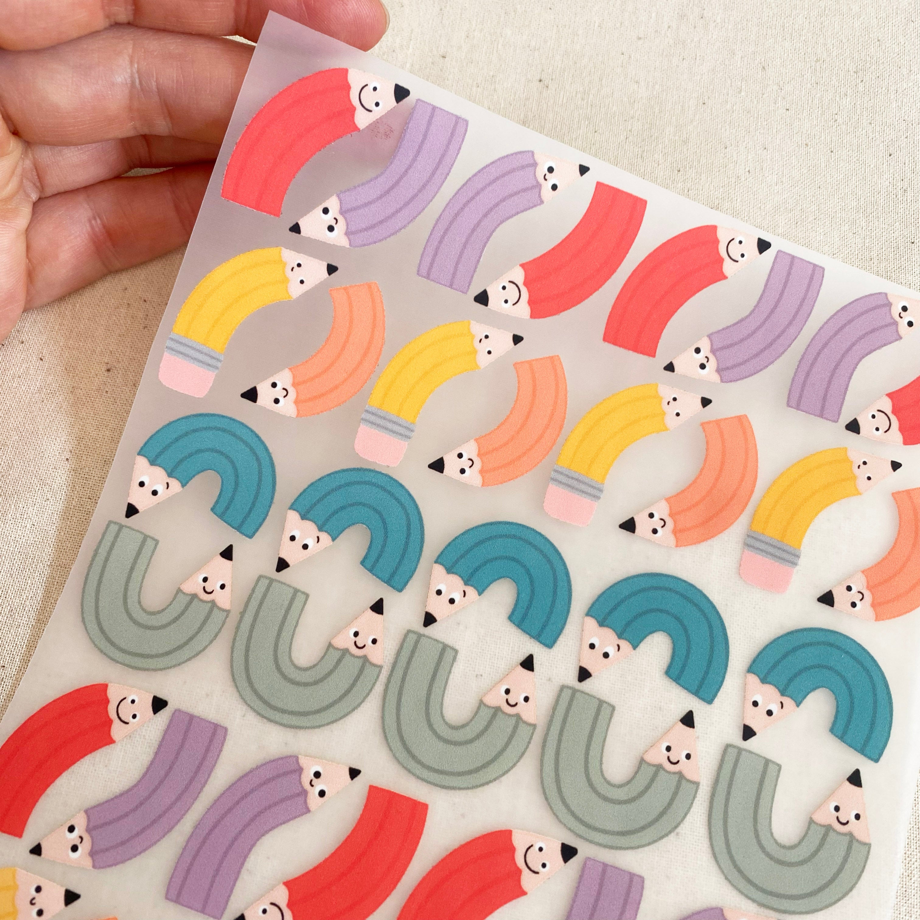 BORDERLESS stickers / stickers / rub-on stickers - cute fairies