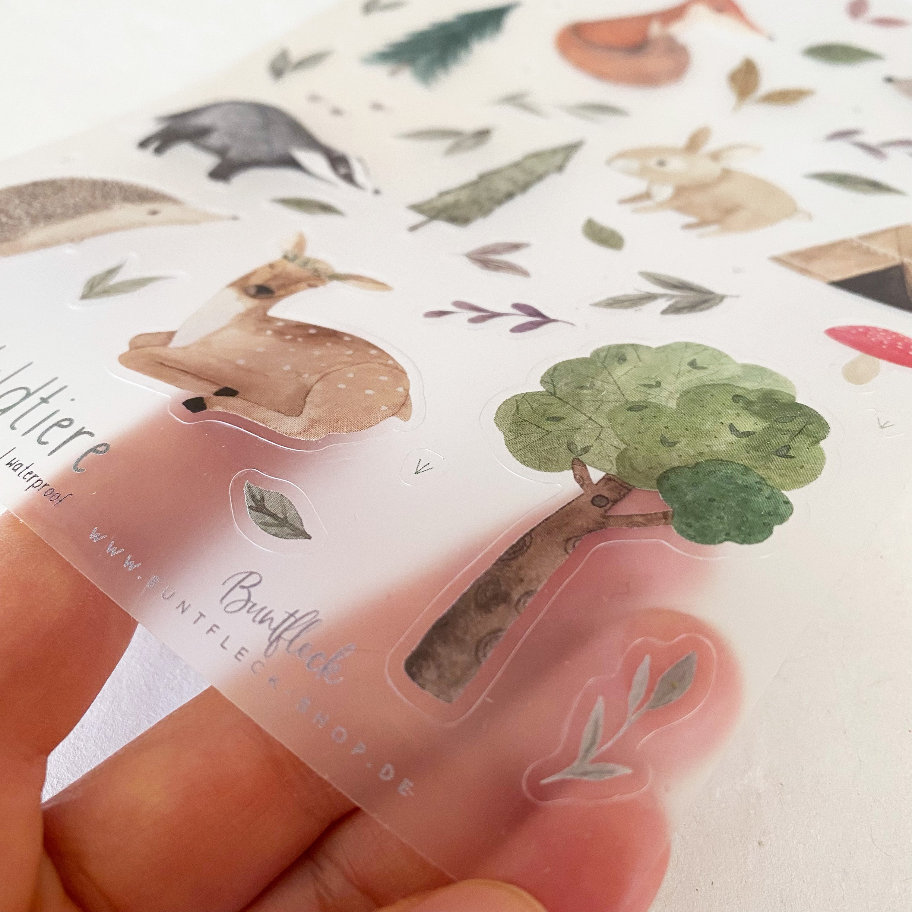 Sticker sheet vinyl / sticker sheet / vinyl transparent - forest animals