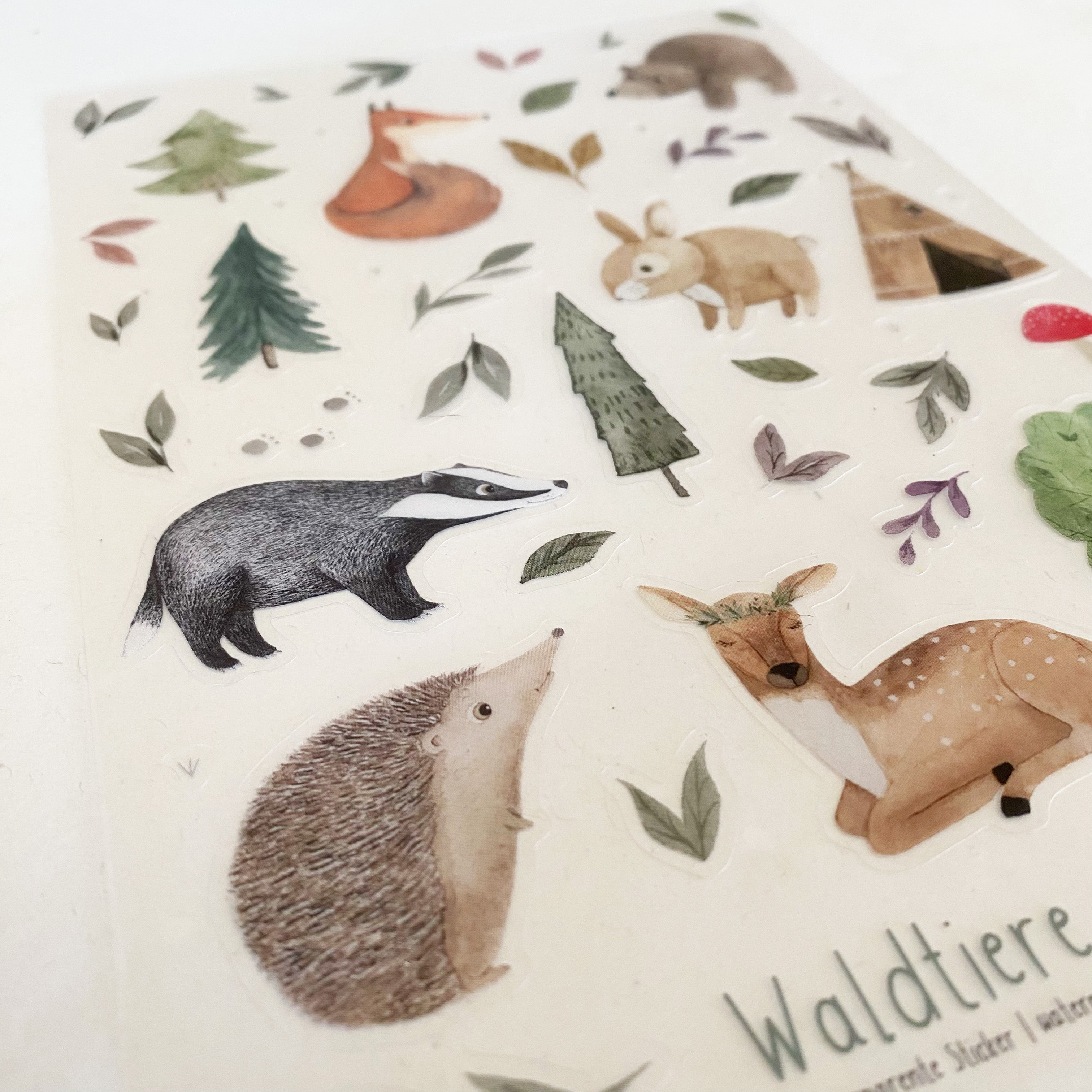 Sticker sheet vinyl / sticker sheet / vinyl transparent - forest animals