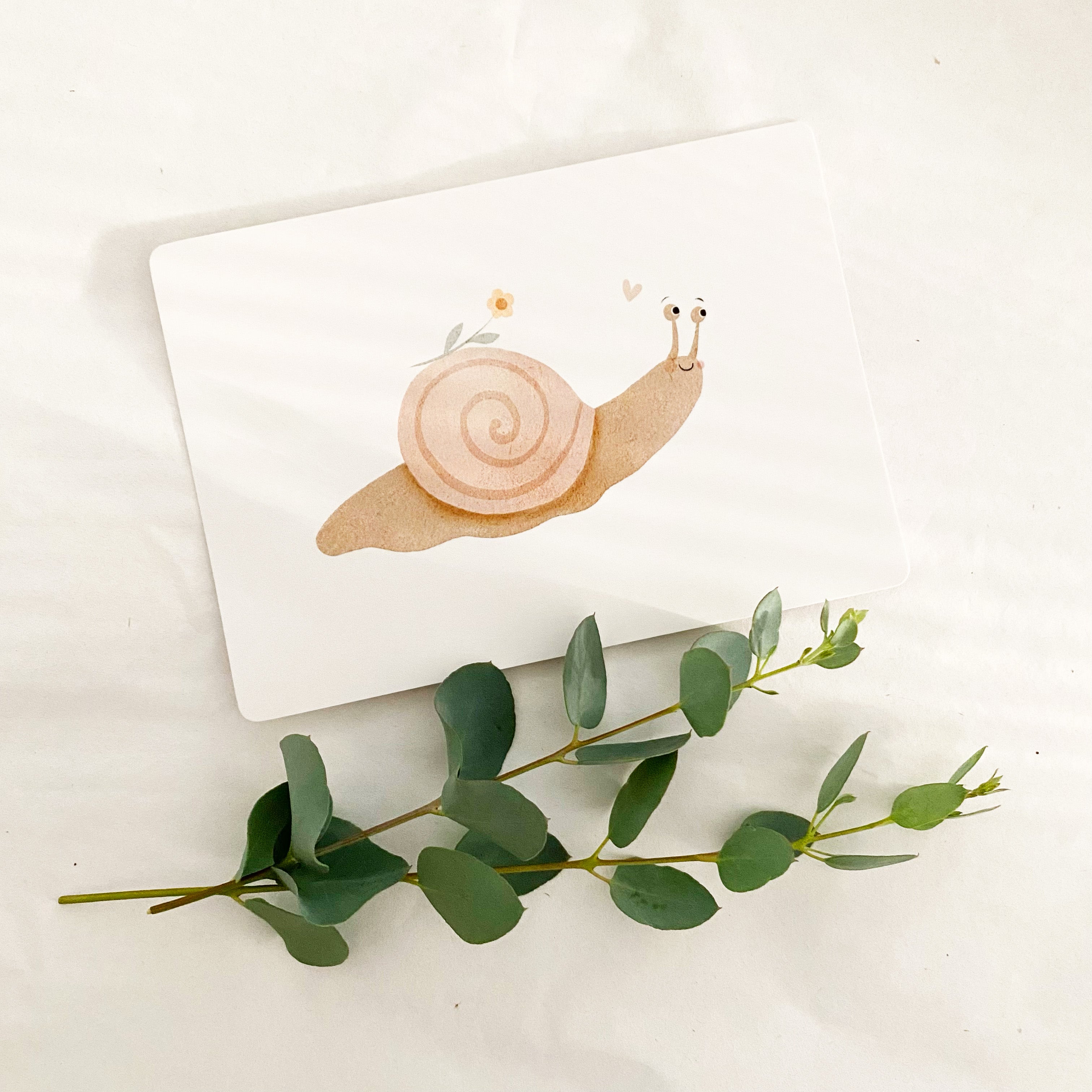 Postkarte/ Karte A6 - Kleine Schnecke