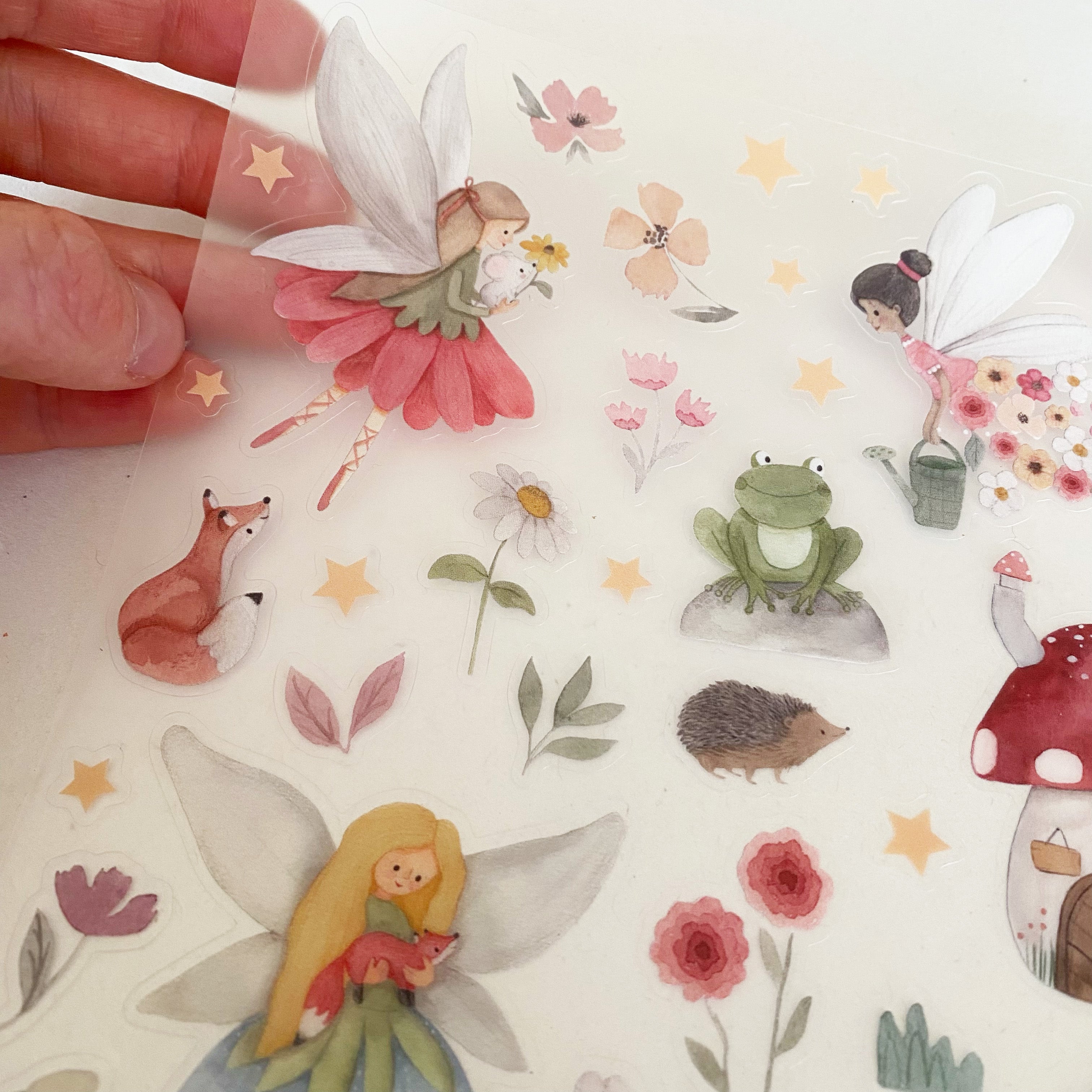 Stickersheet Vinyl /Stickerbogen / Vinyl transparent - Süße Feen