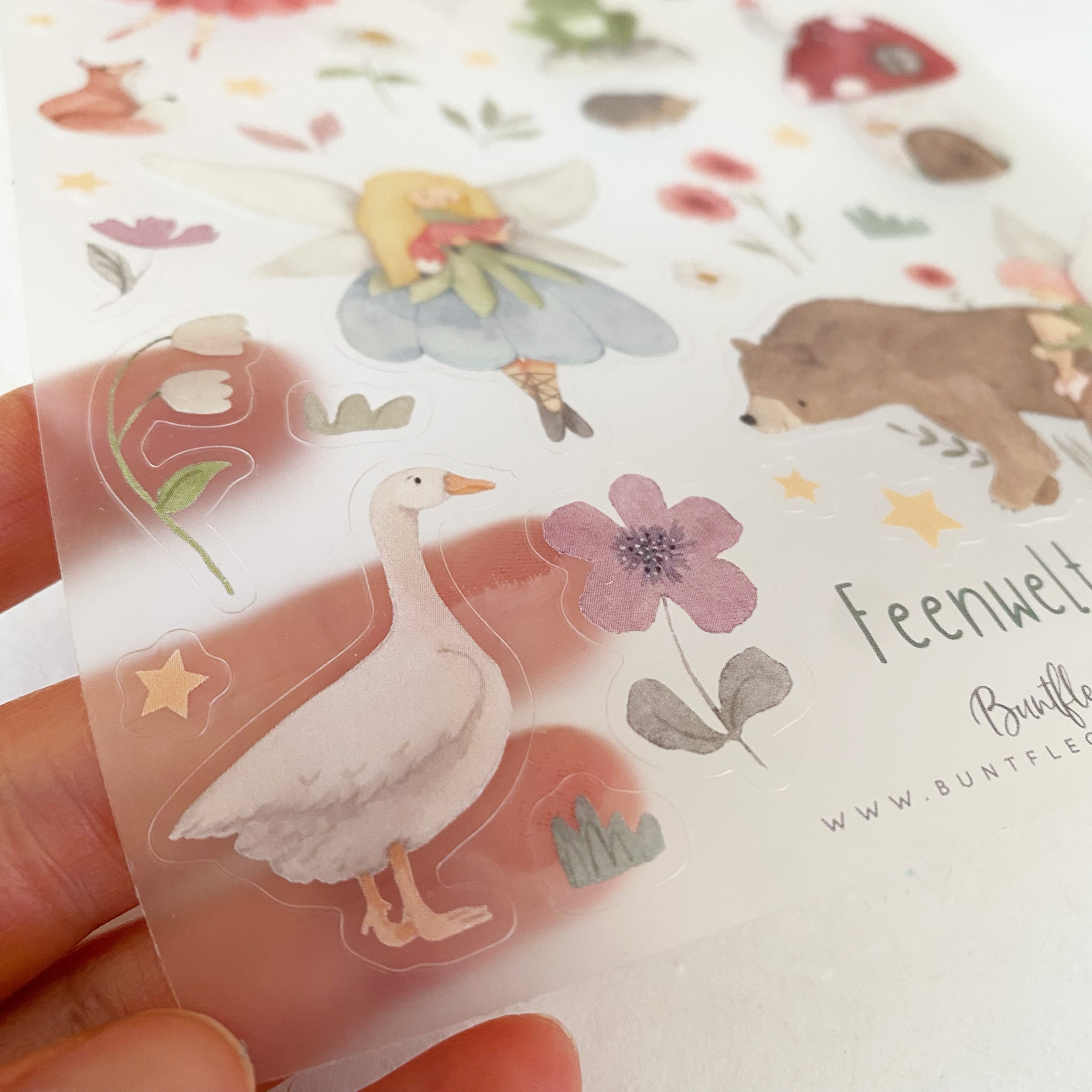 Stickersheet Vinyl /Stickerbogen / Vinyl transparent - Süße Feen