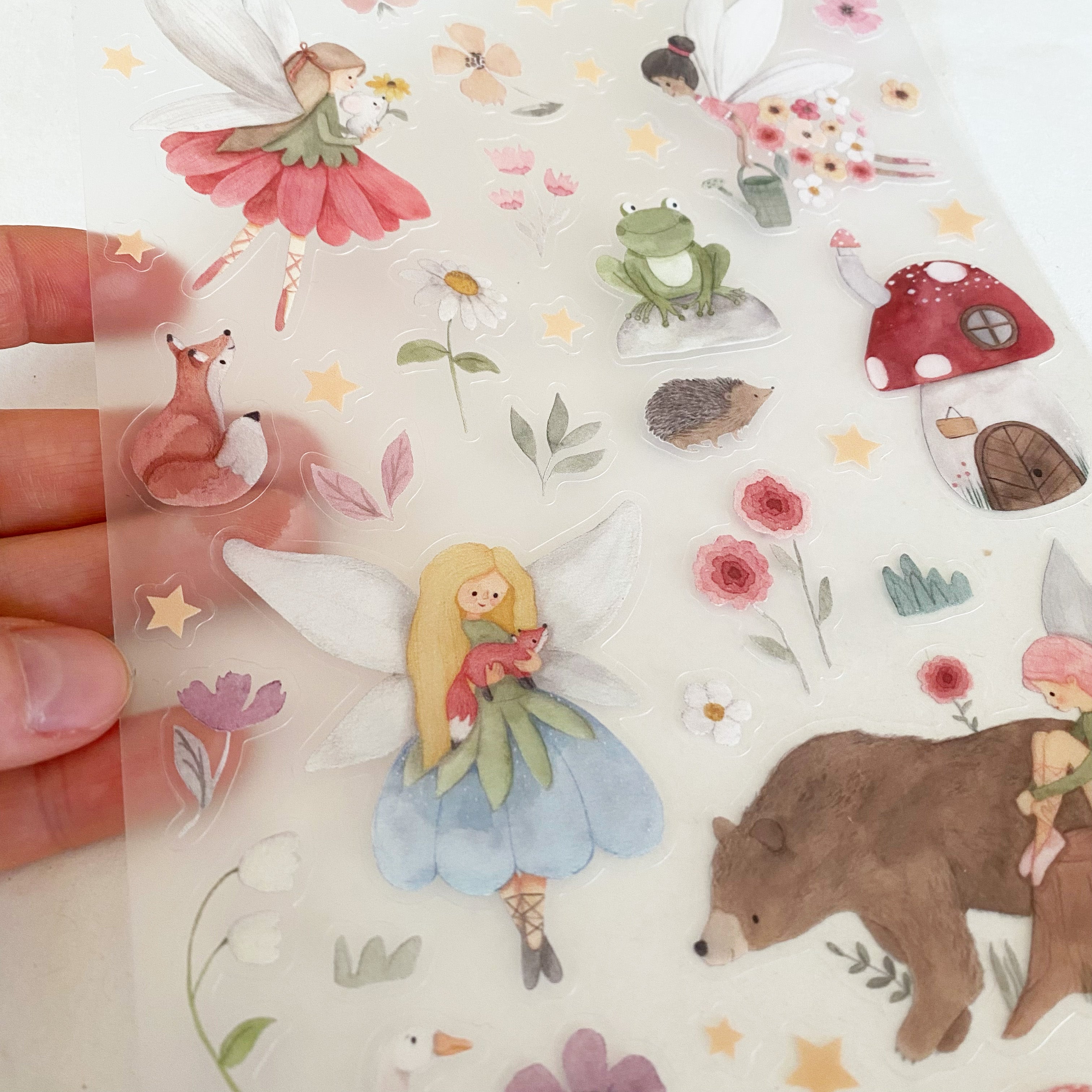 Stickersheet Vinyl /Stickerbogen / Vinyl transparent - Süße Feen
