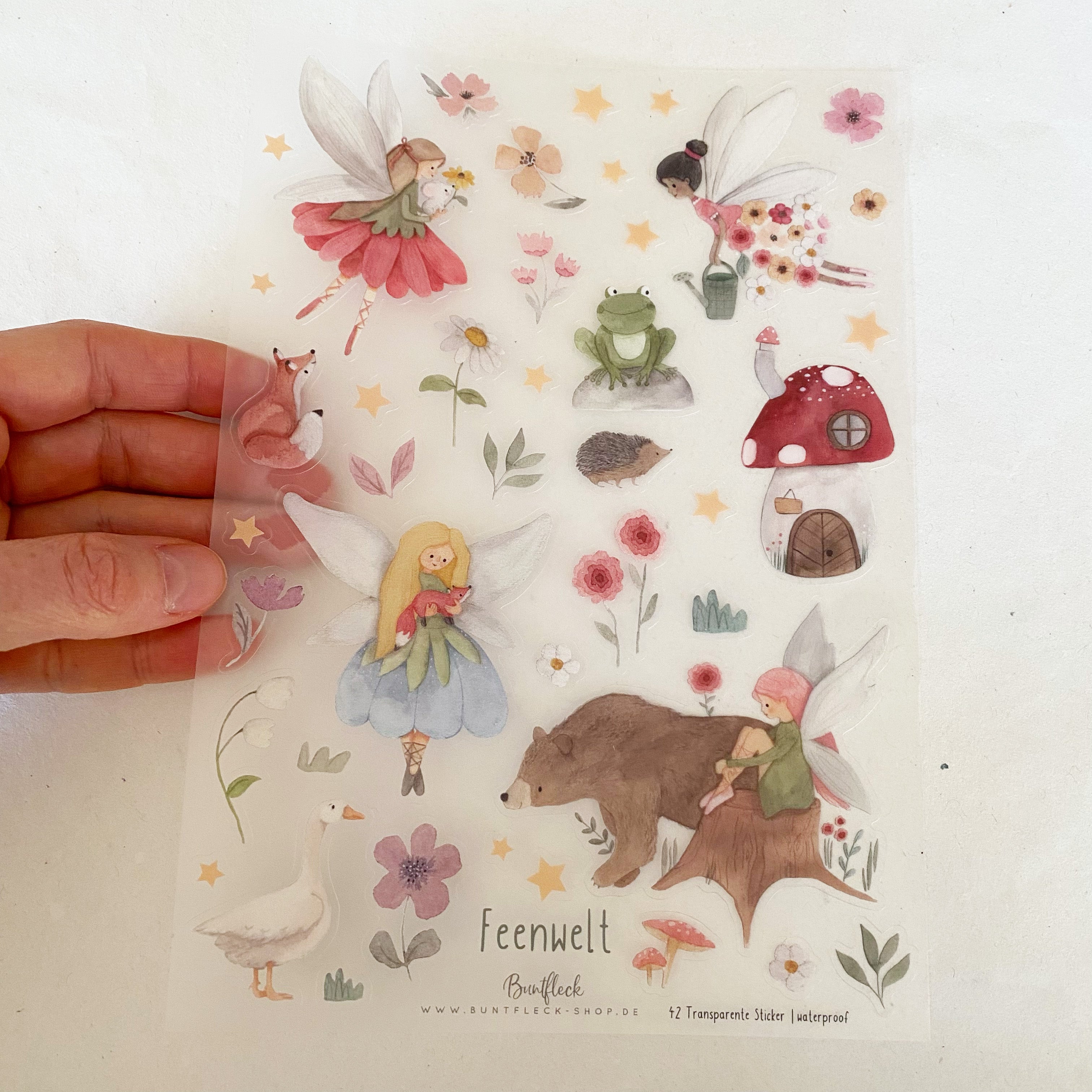 Stickersheet Vinyl /Stickerbogen / Vinyl transparent - Süße Feen