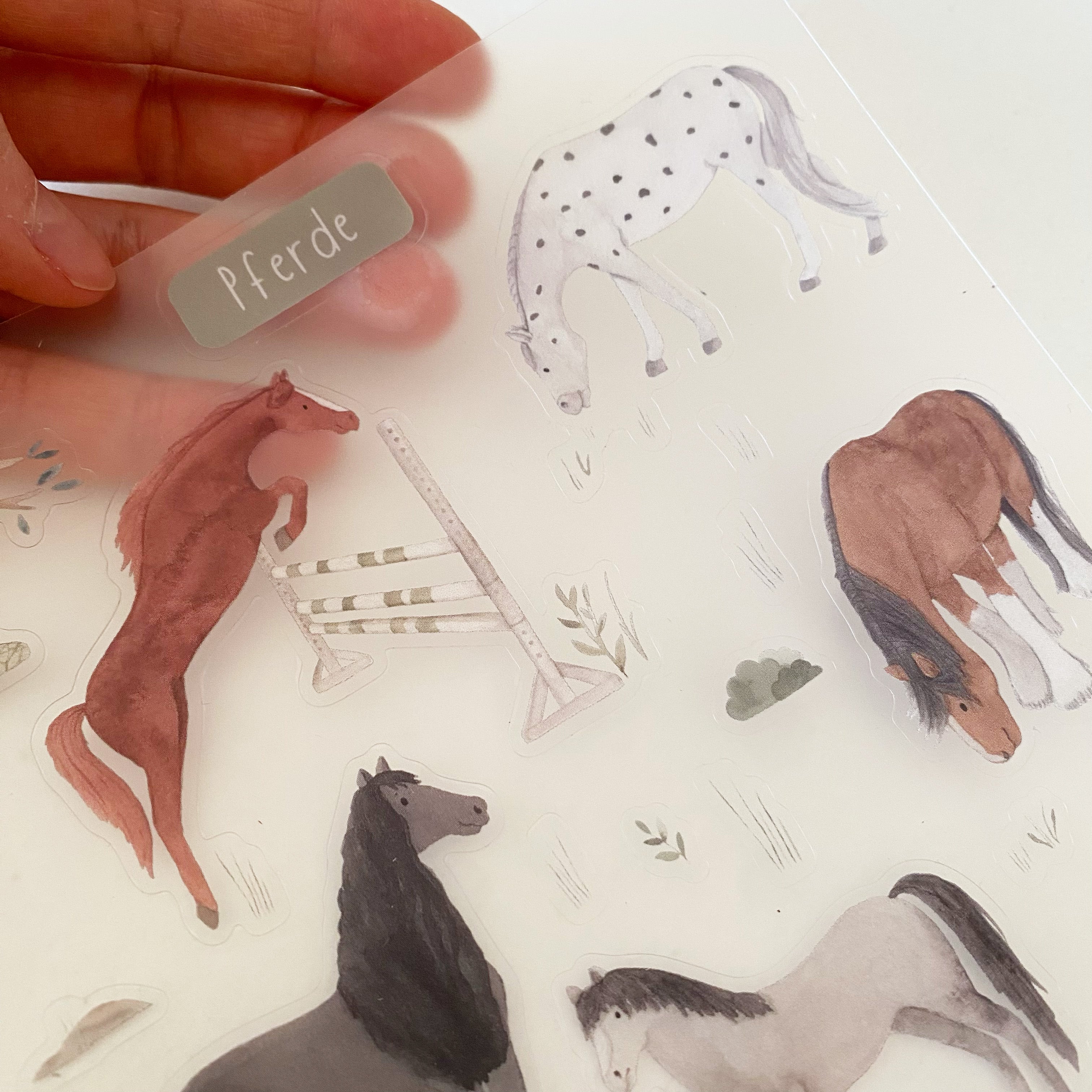 Stickersheet Vinyl /Stickerbogen / Vinyl transparent - Pferde