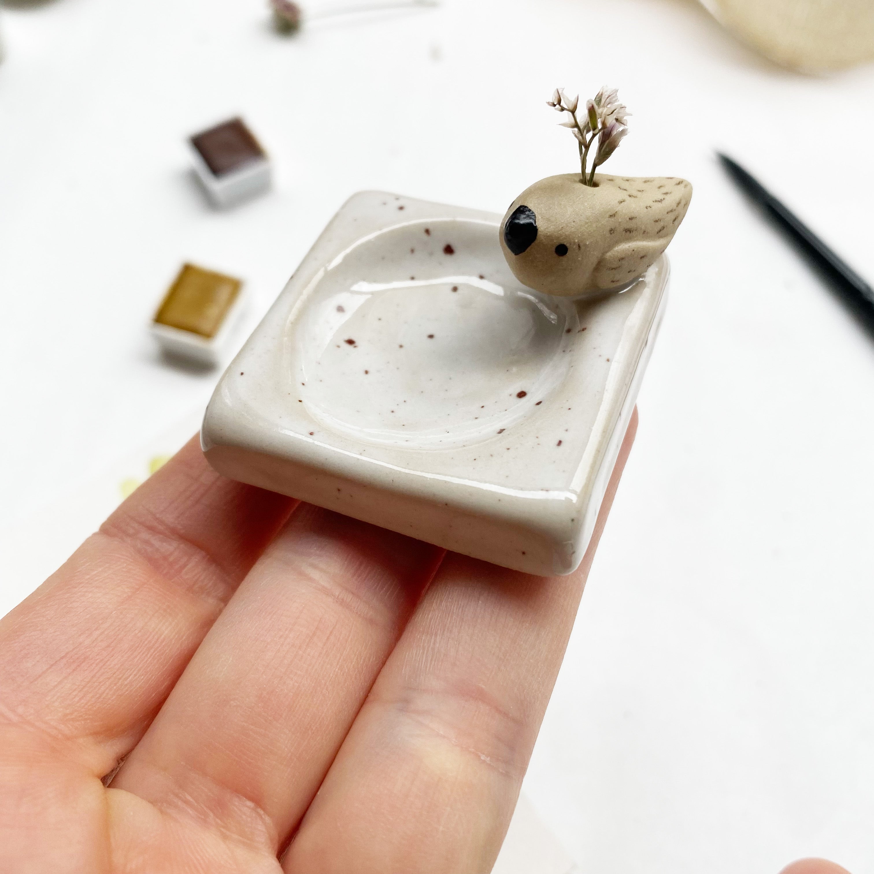 Mini-Mischpalette mit Vögelchen eckig / in verschiedenen Varianten