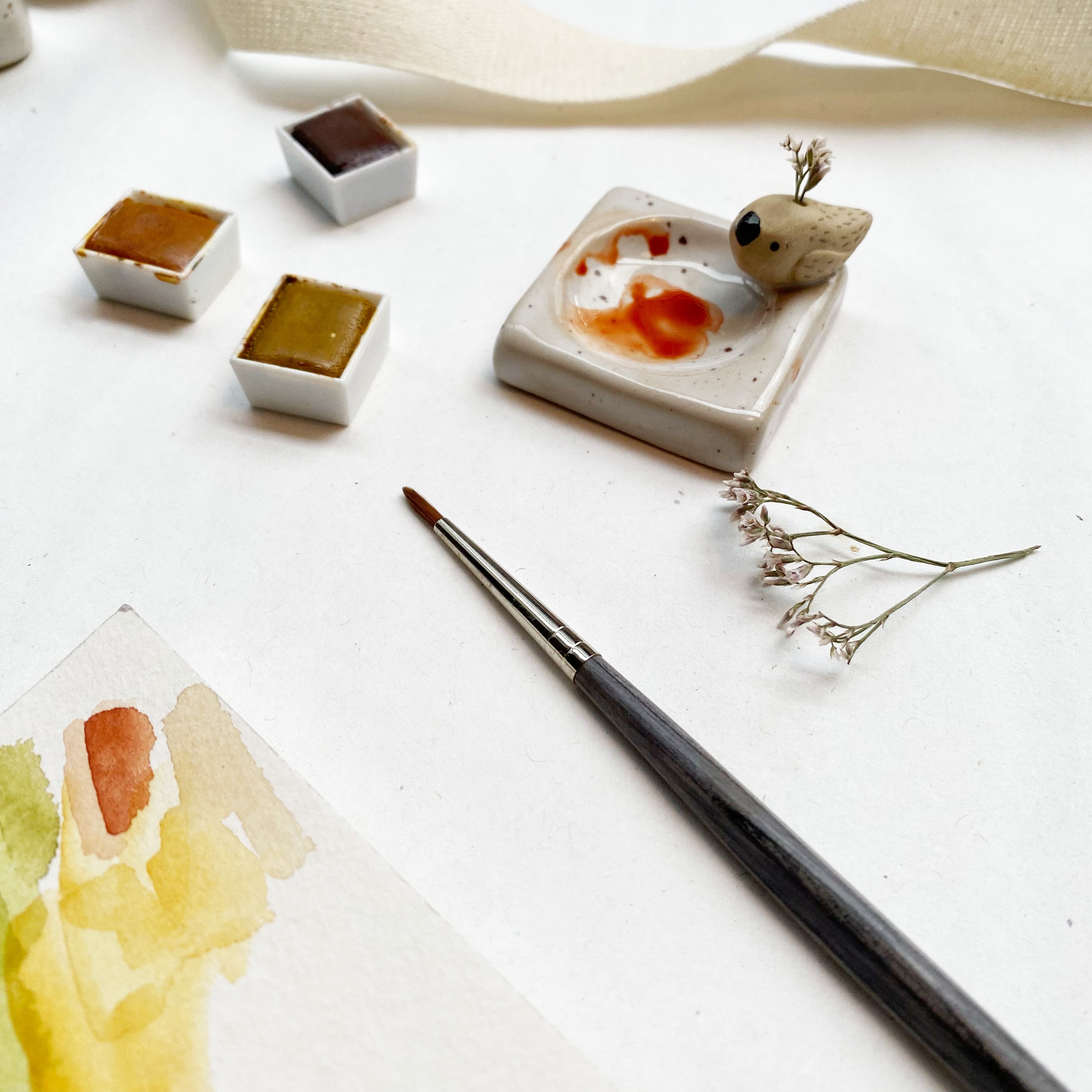 Mini mixed palette with birds square / in various versions