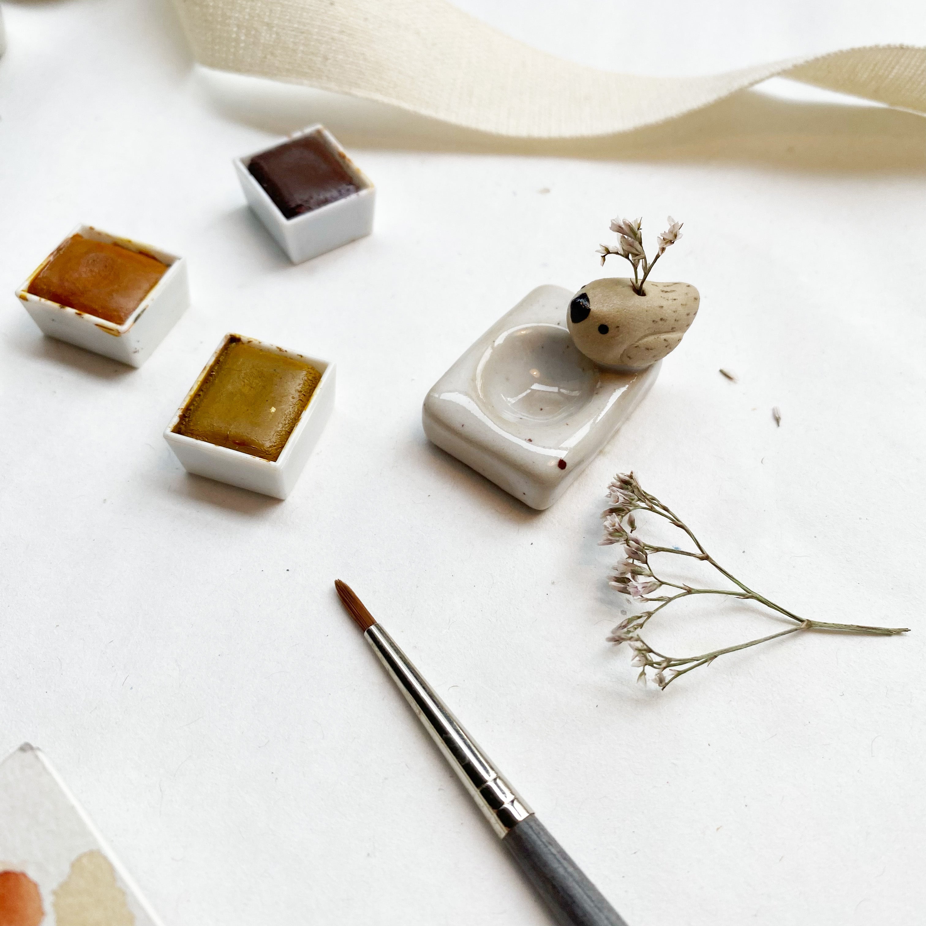 Mini mixed palette with birds square / in various versions