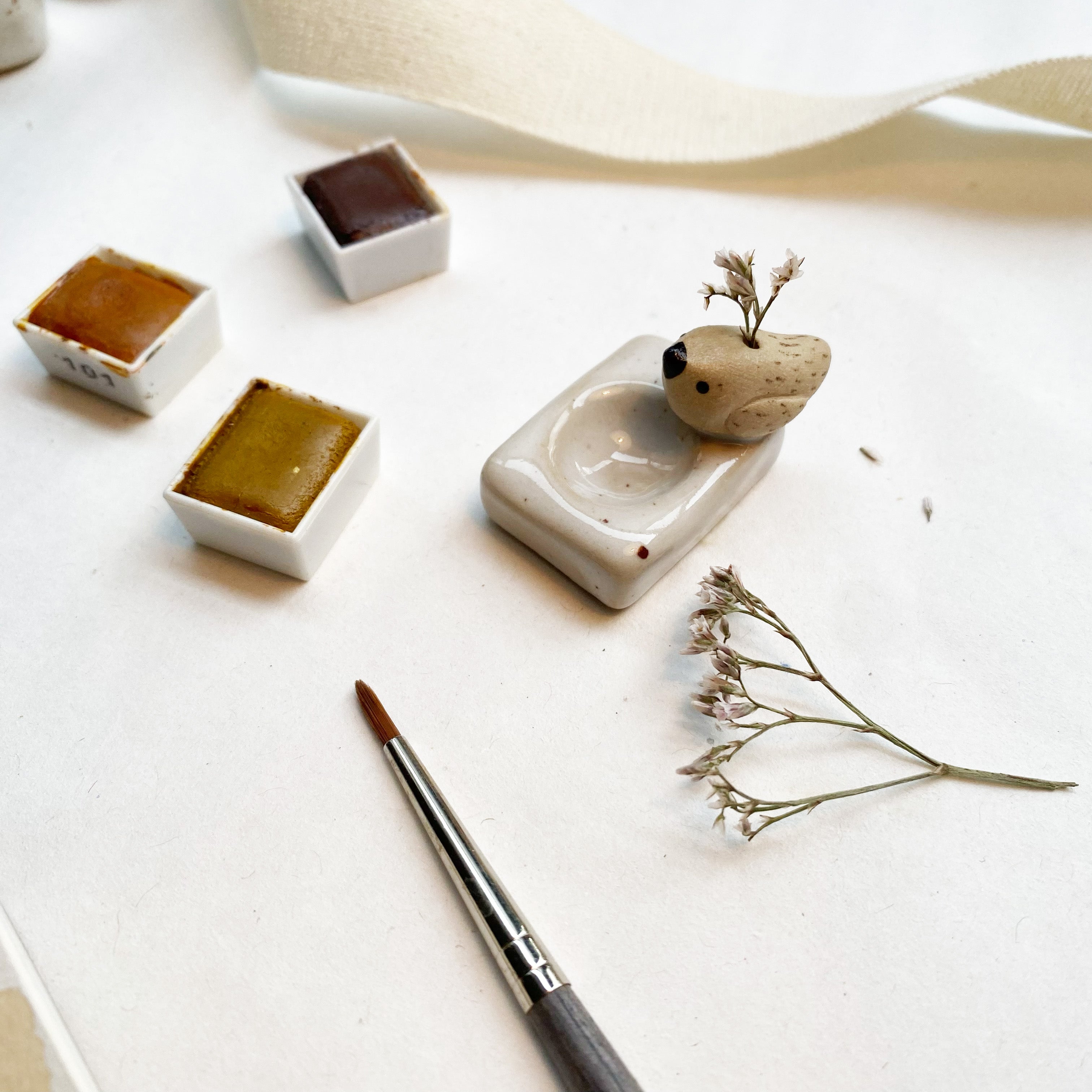 Mini mixed palette with birds square / in various versions