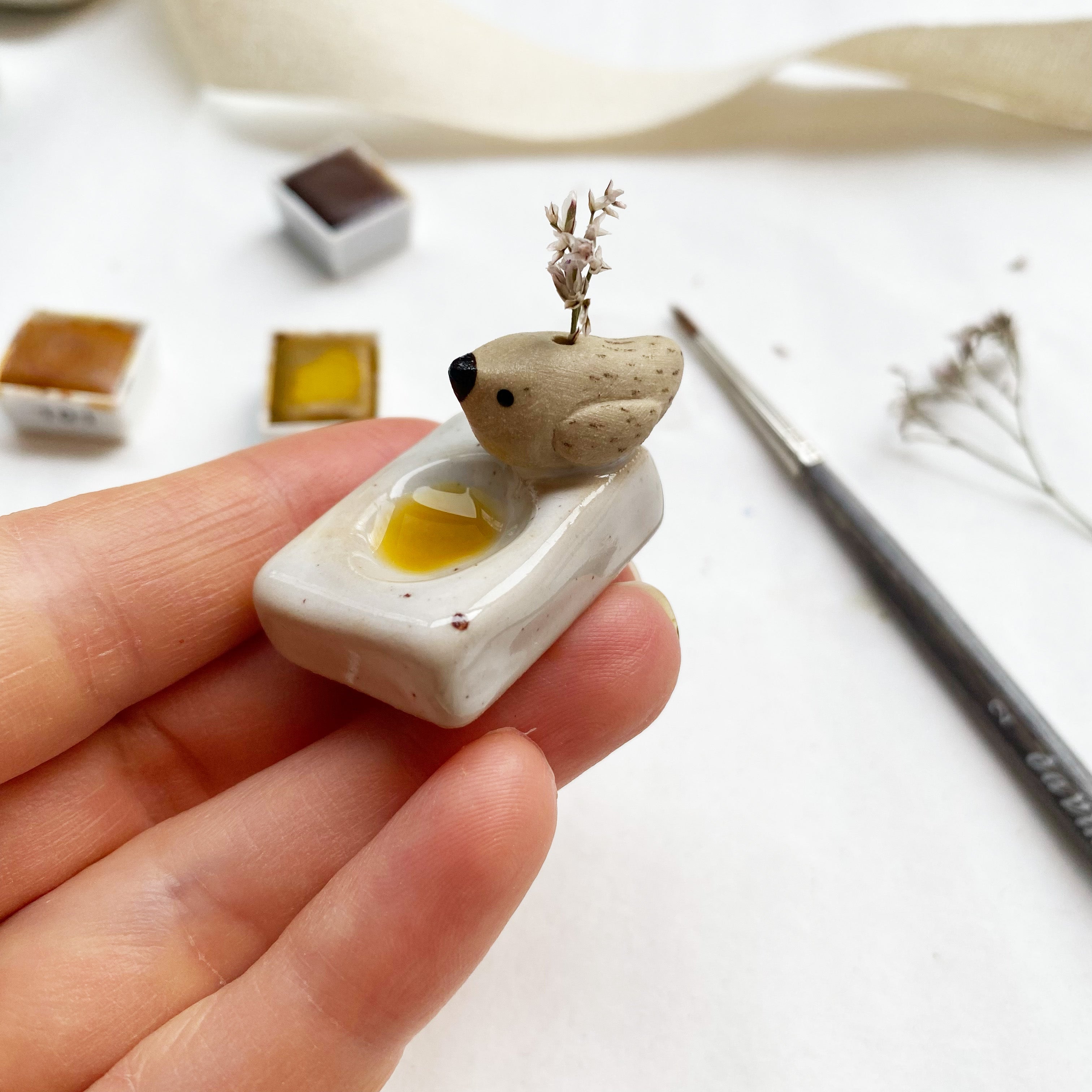 Mini mixed palette with birds square / in various versions