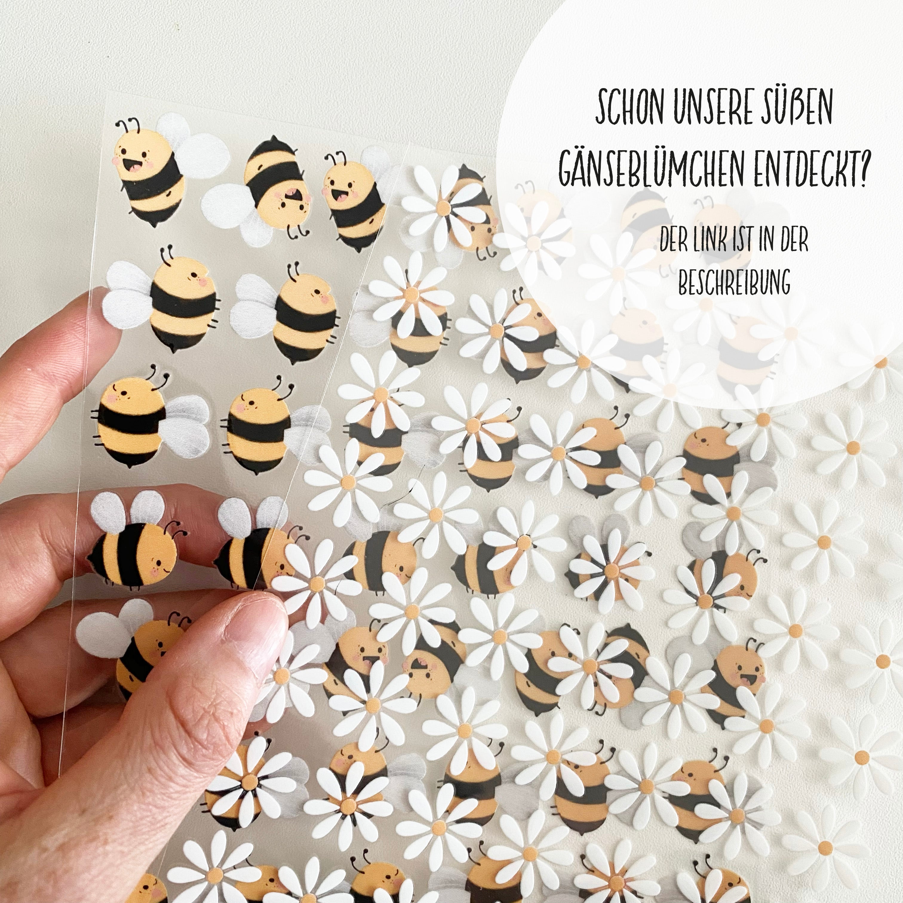 Rub-on Sticker Bienen wasserfest - für Glas,Holz,Metall & Kunststoff, ohne Rand