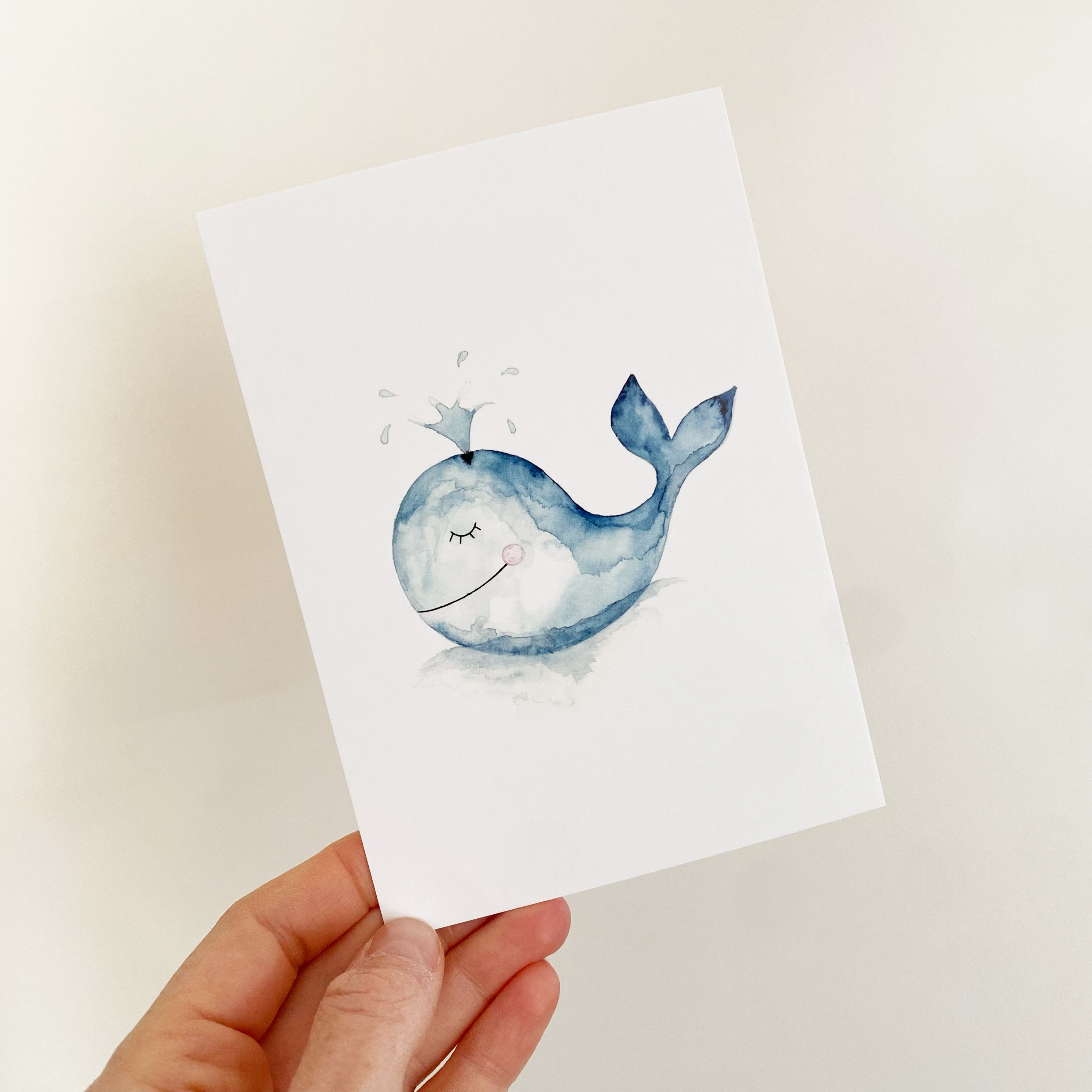 Postkarte - kleiner Wal Willi