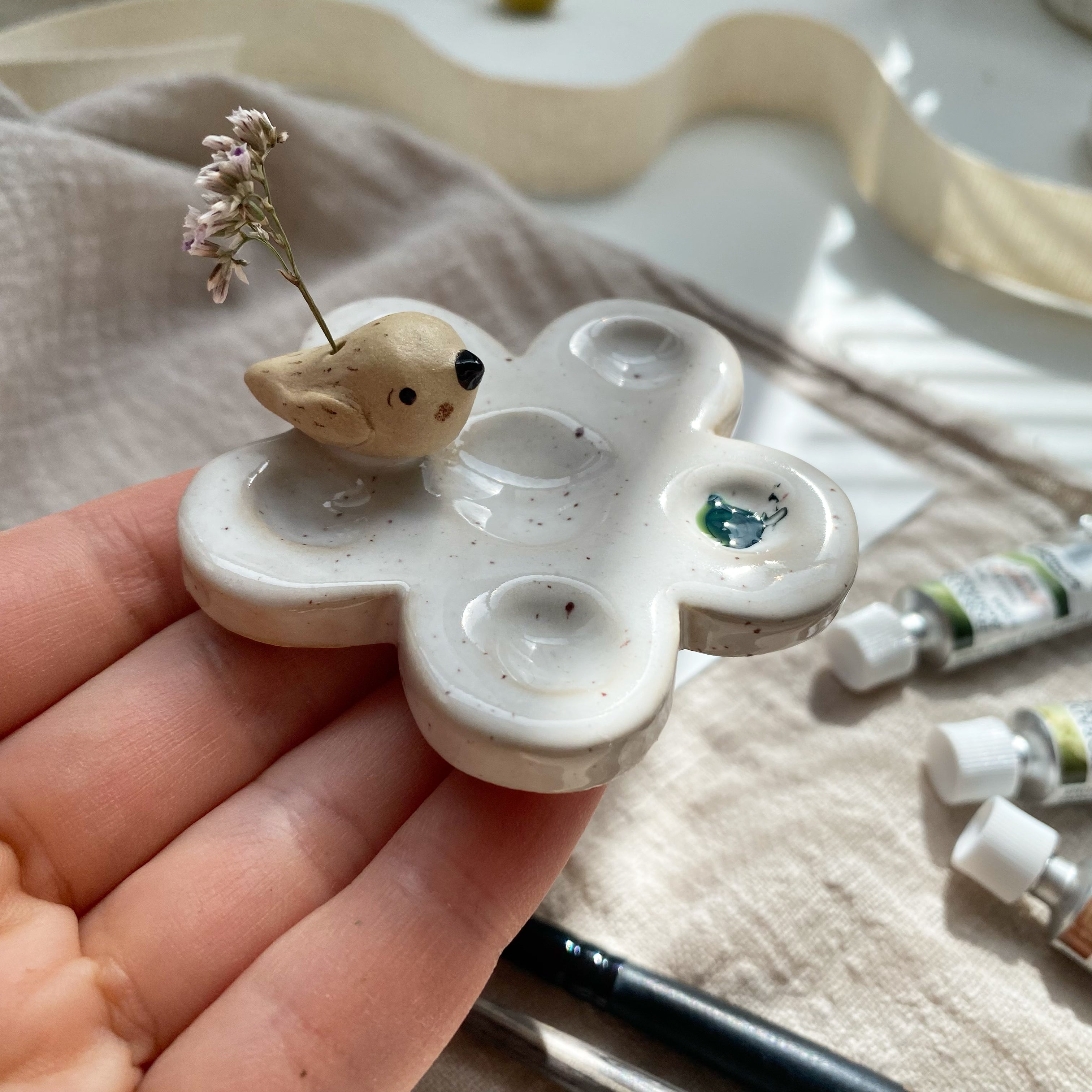 Mini-Mischpalette Blümchen mit Vögelchen