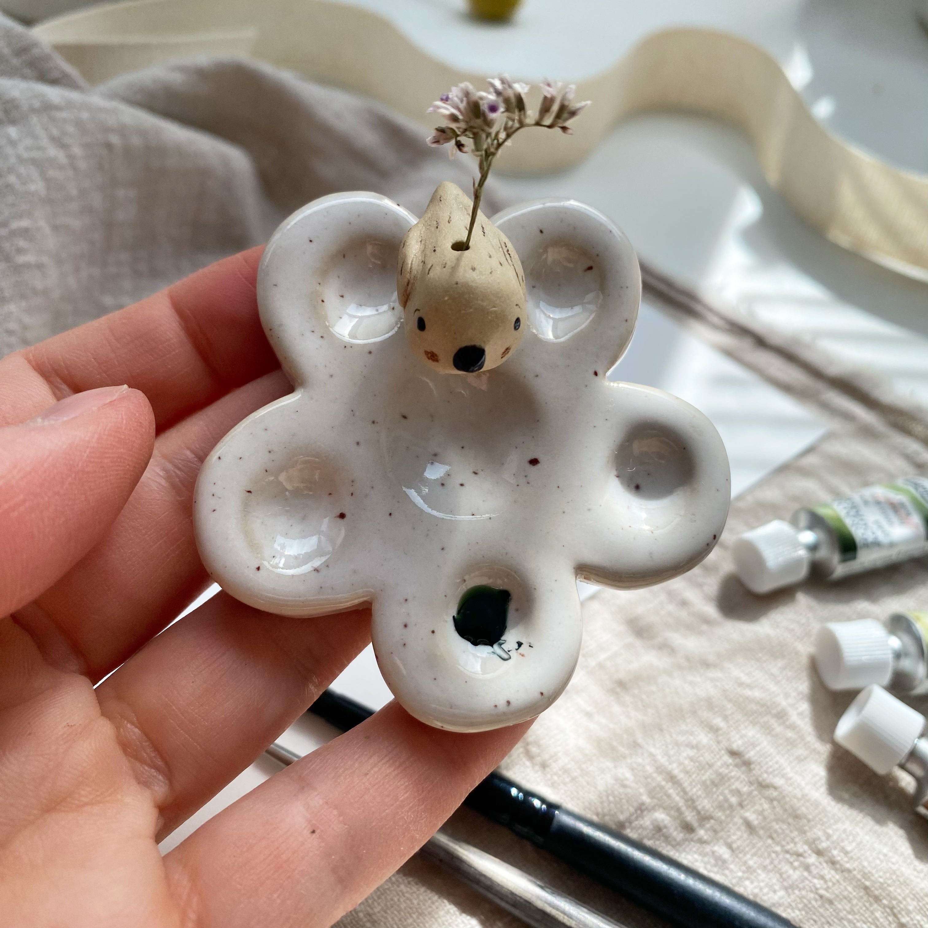 Mini-Mischpalette Blümchen mit Vögelchen