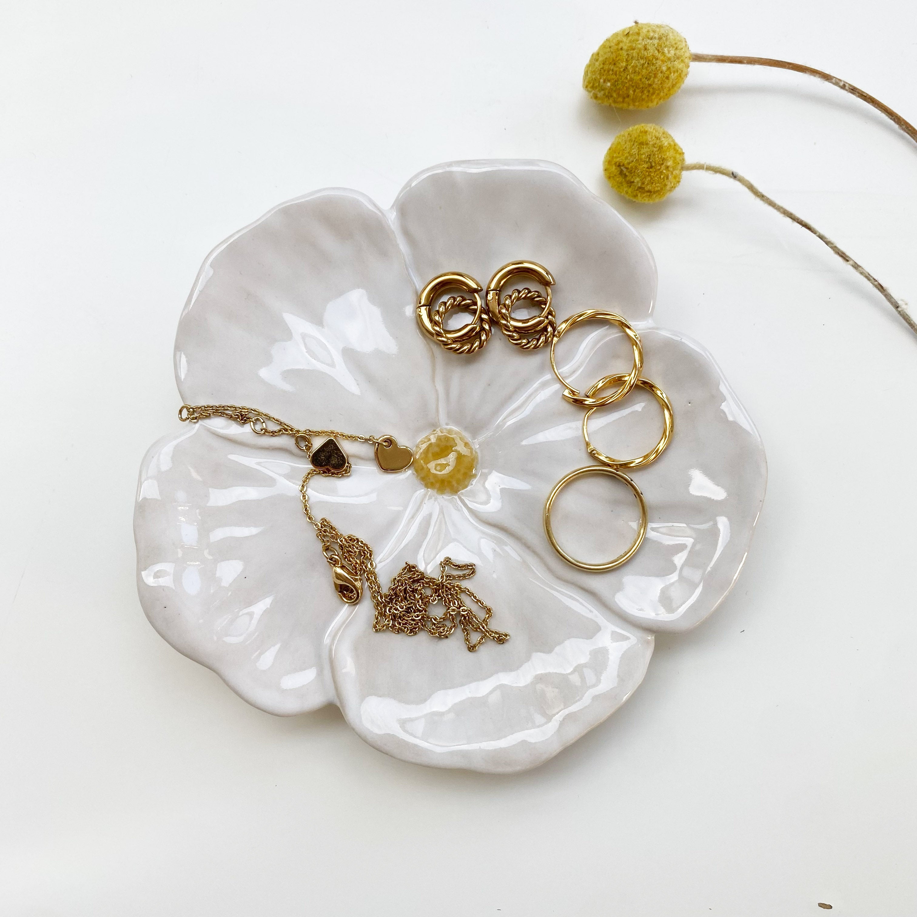 Jewelry bowl small flower