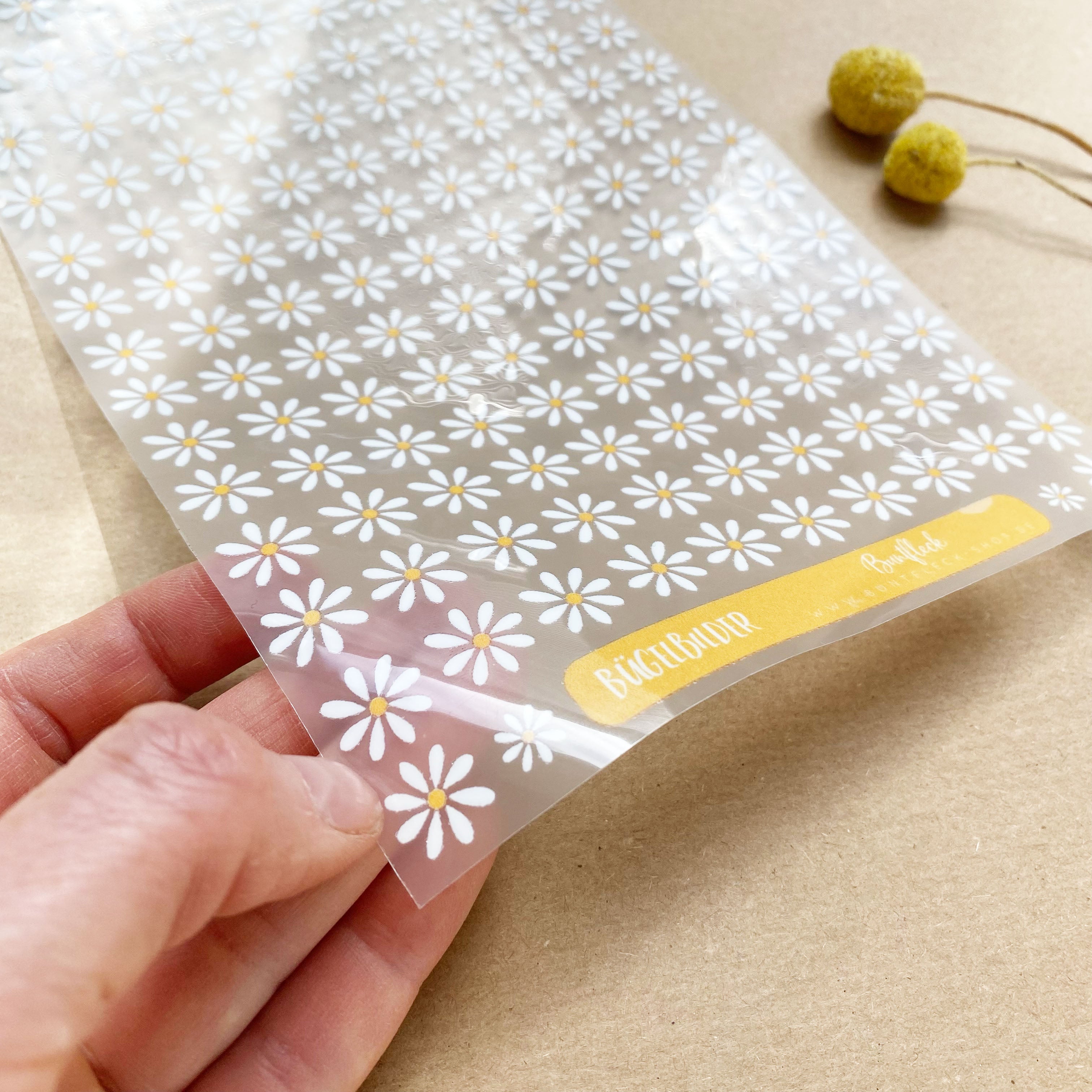 Bügelbilder kleine Gänseblümchen - Hot Peel / Iron on/ Applikationen /Muster