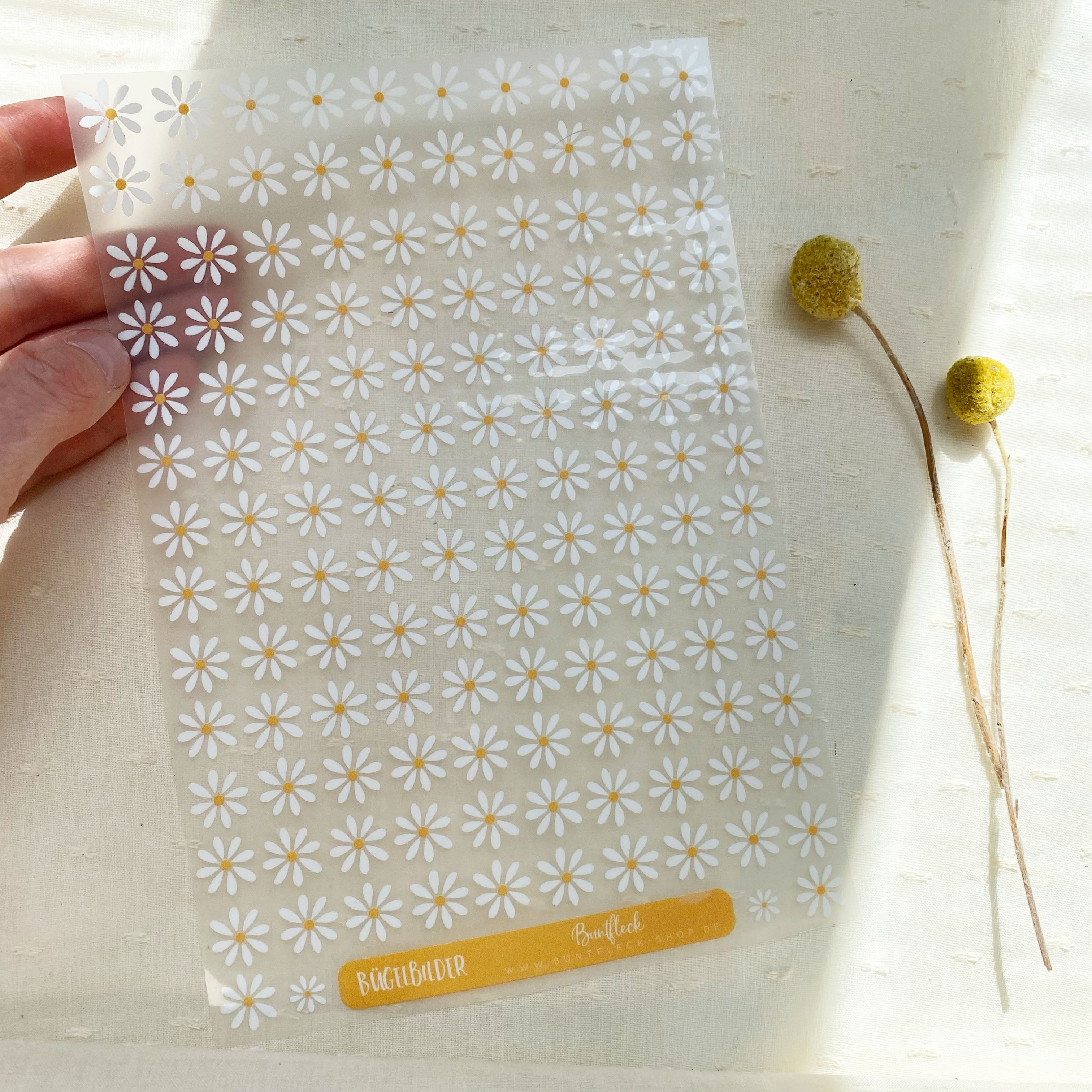 Bügelbilder kleine Gänseblümchen - Hot Peel / Iron on/ Applikationen /Muster