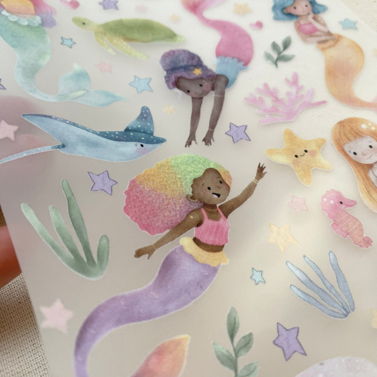 Bügelbilder kleine Meerjungfrauen / Mermaids - Cold Peel / Iron on/ Applikationen /Muster