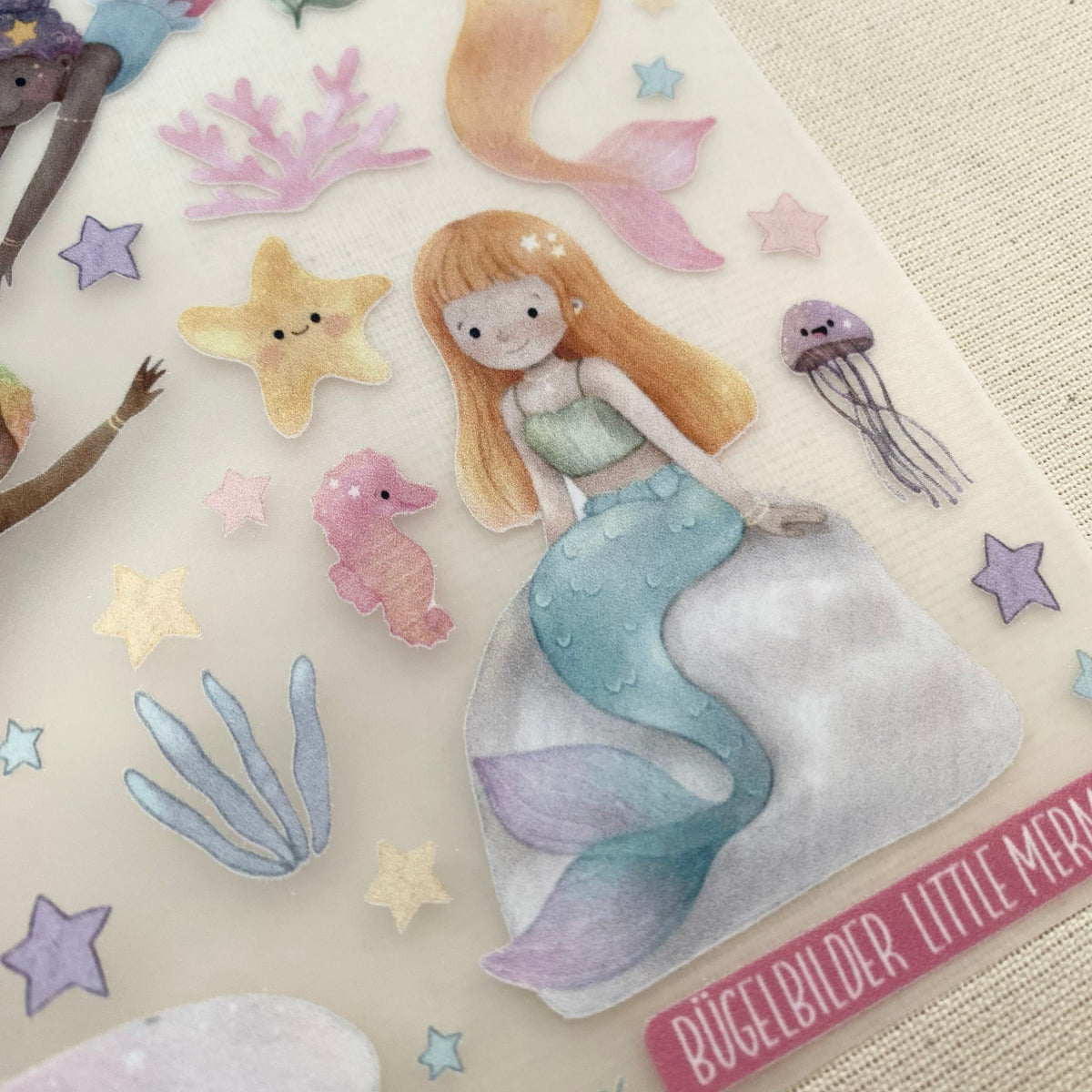 Bügelbilder kleine Meerjungfrauen / Mermaids - Cold Peel / Iron on/ Applikationen /Muster