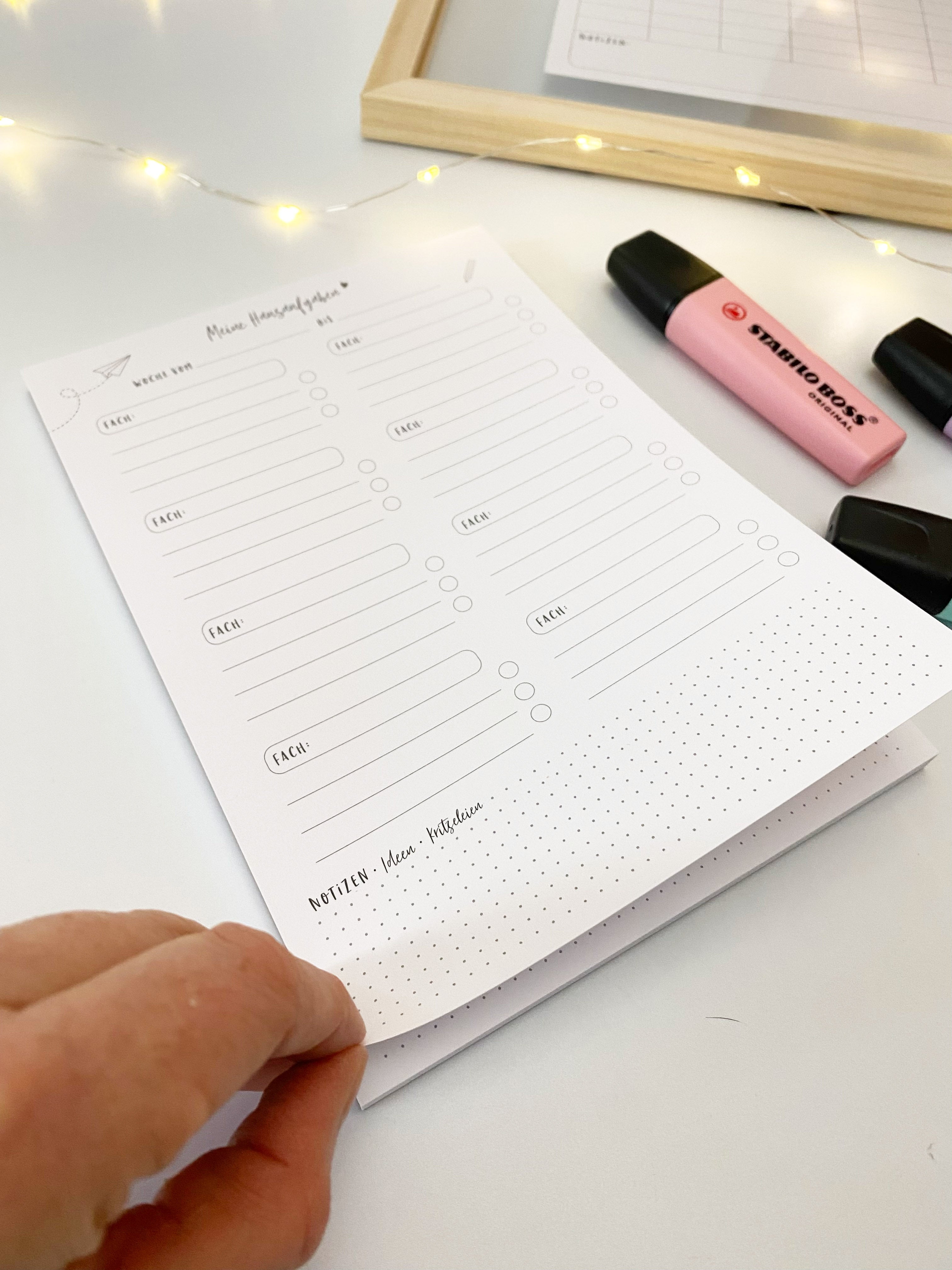 Homework Planner - Notepad / Planner / Calendar / To Do List