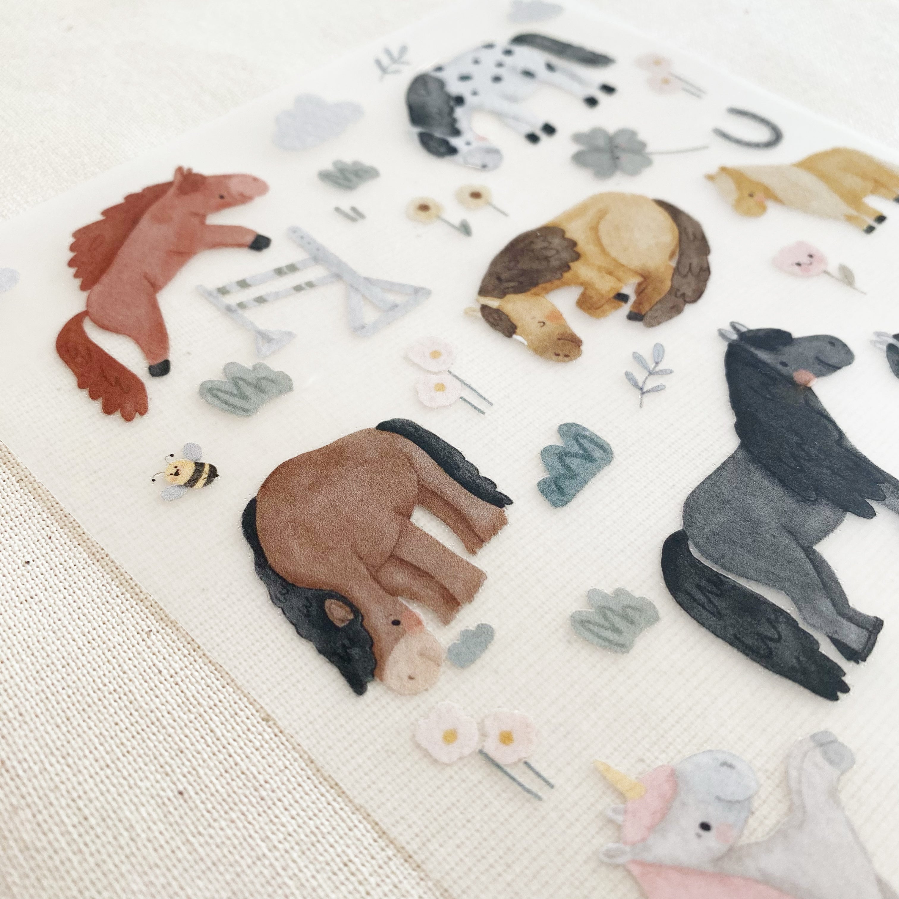 Bügelbilder mit süßen Pferden - Hot Peel / Iron on/ Applikationen