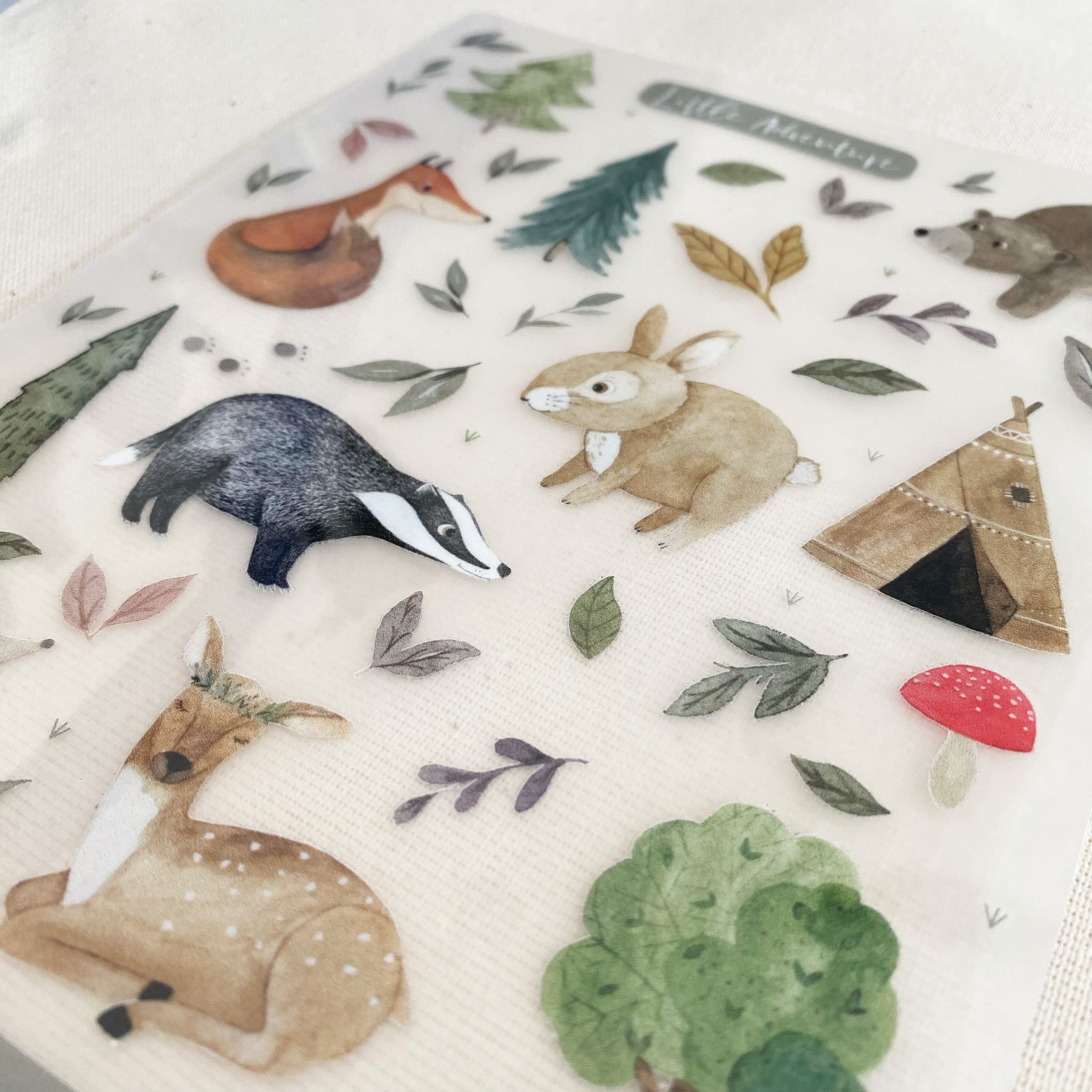 Bügelbilder mit Waldtieren - Hot Peel / Iron on/ Applikationen