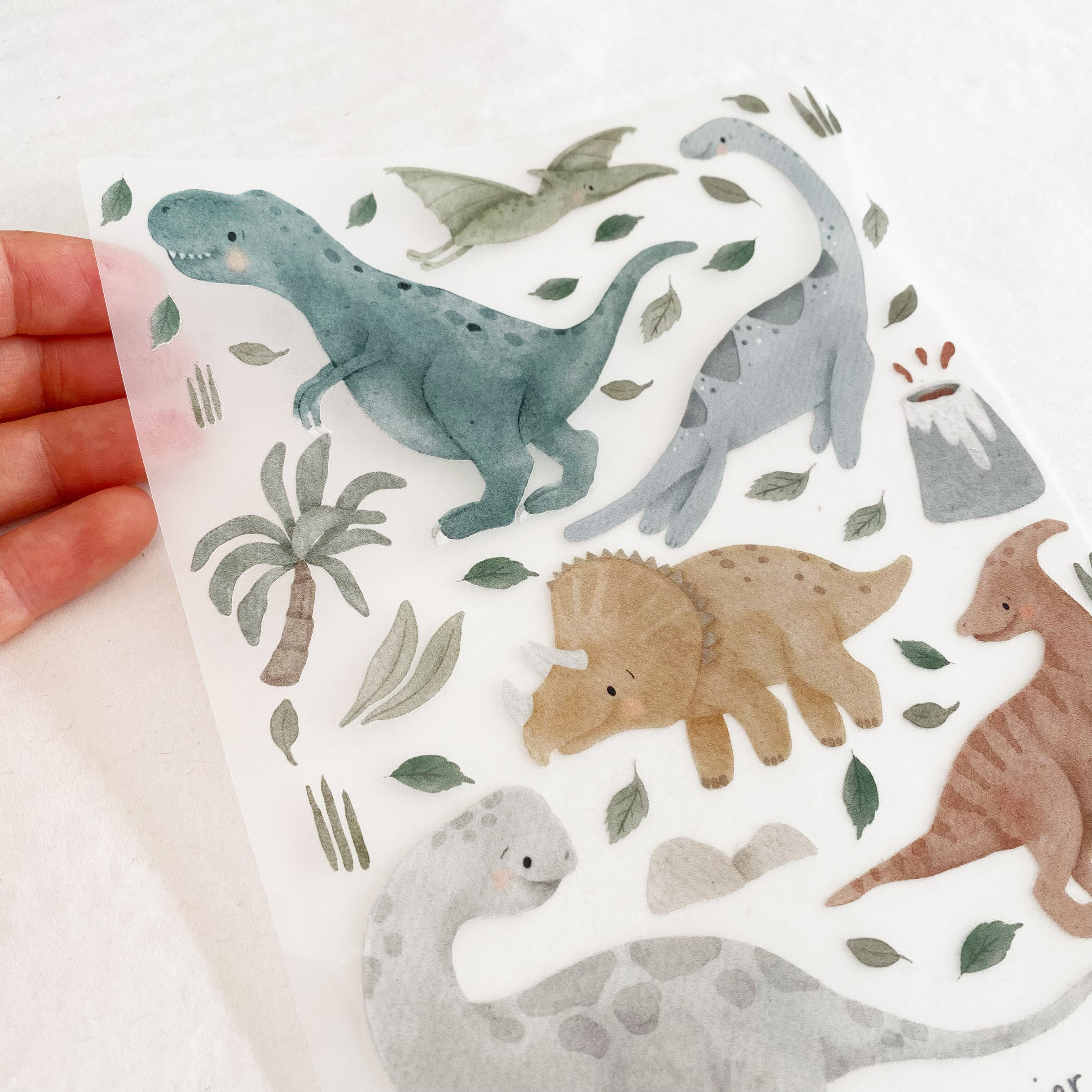 Bügelbilder mit süßen Dinos - Hot Peel / Iron on/ Applikationen