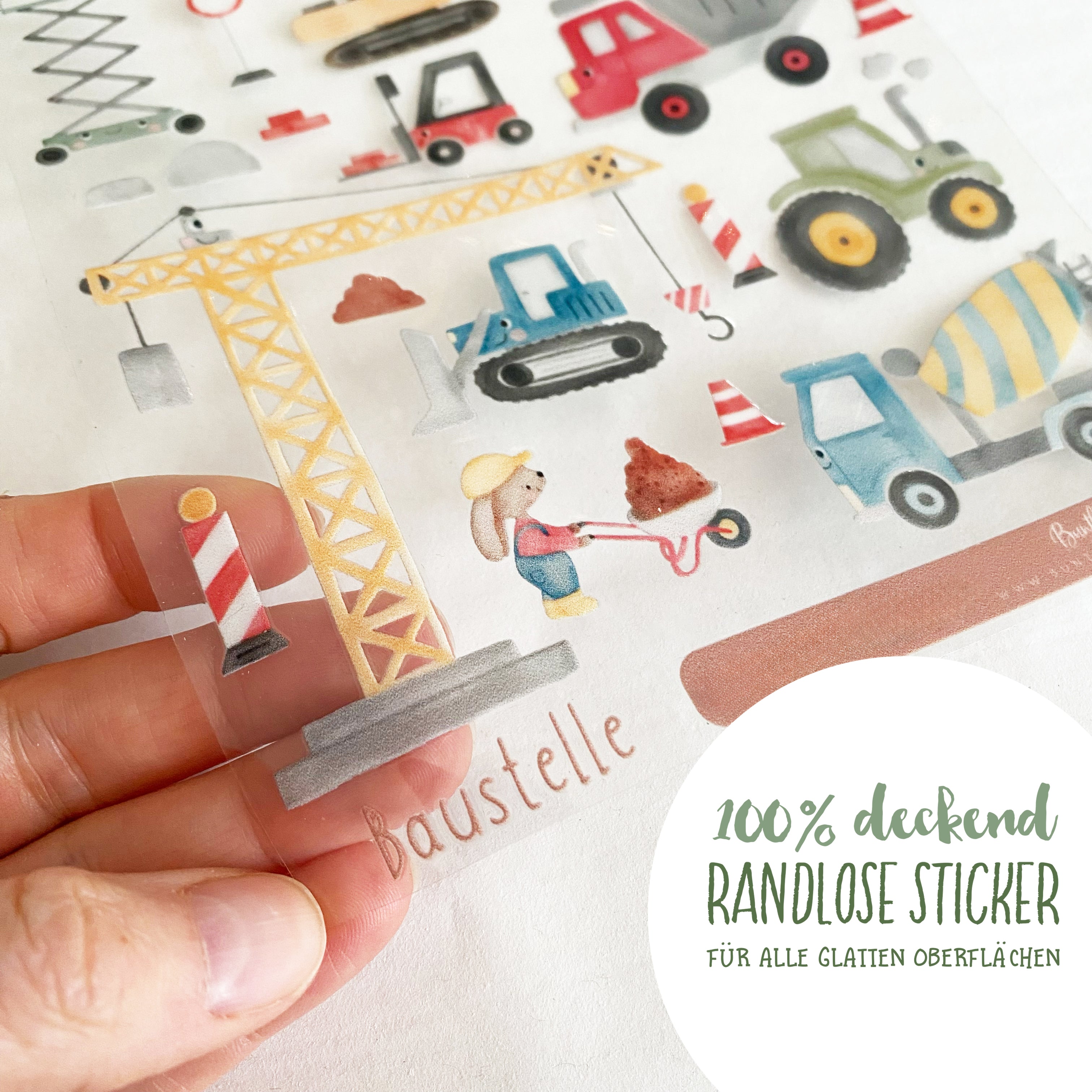 BORDERLESS stickers / stickers / rub-on stickers - cute fairies