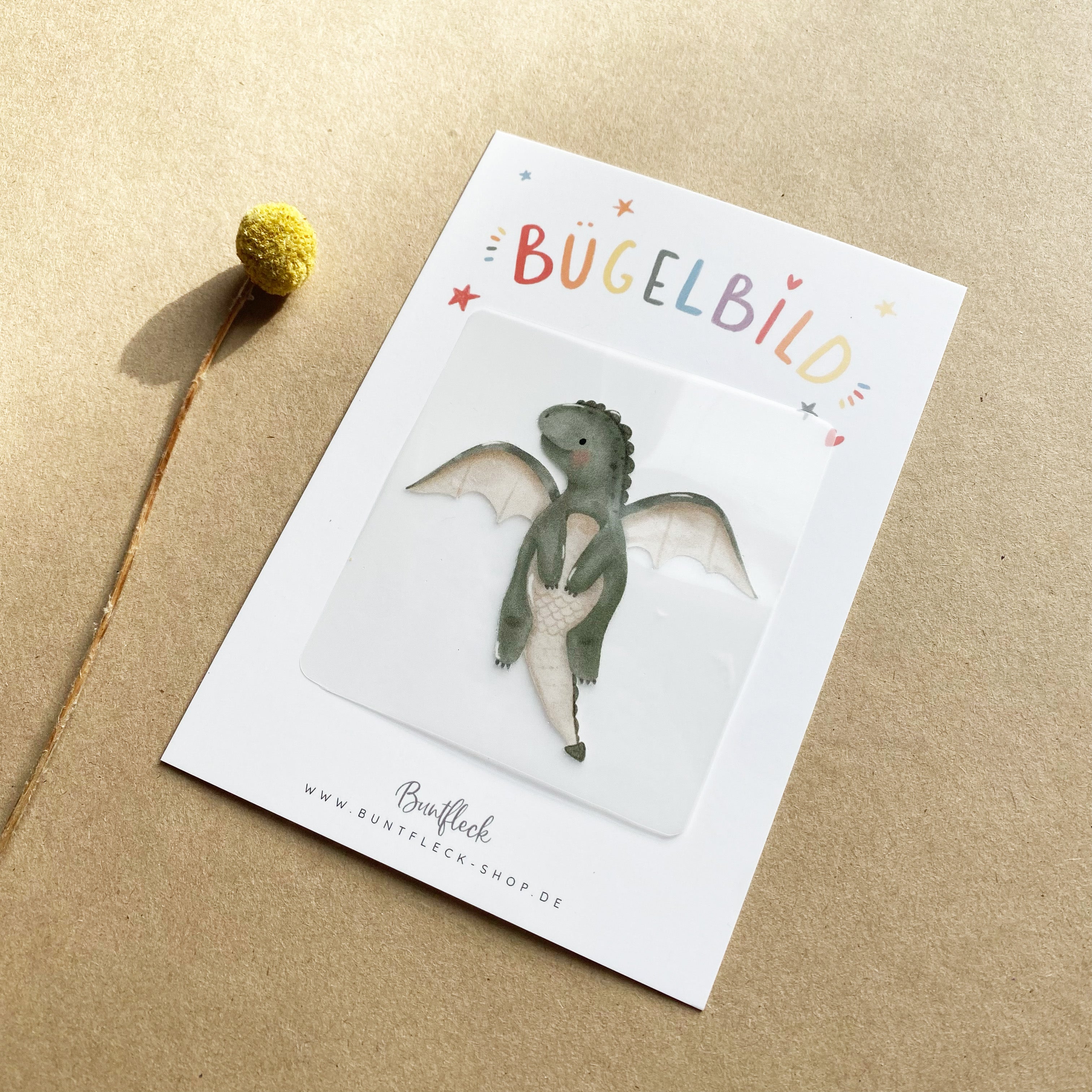 Mini Bügelbild - Drache