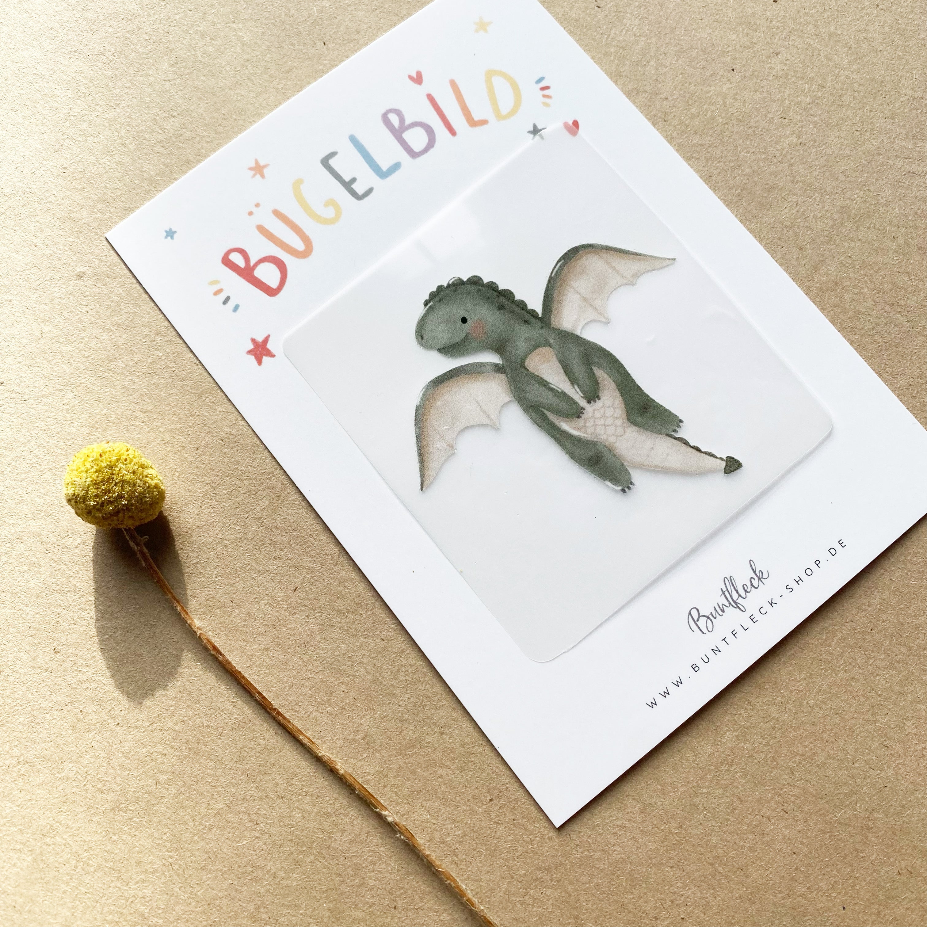 Mini Bügelbild - Drache